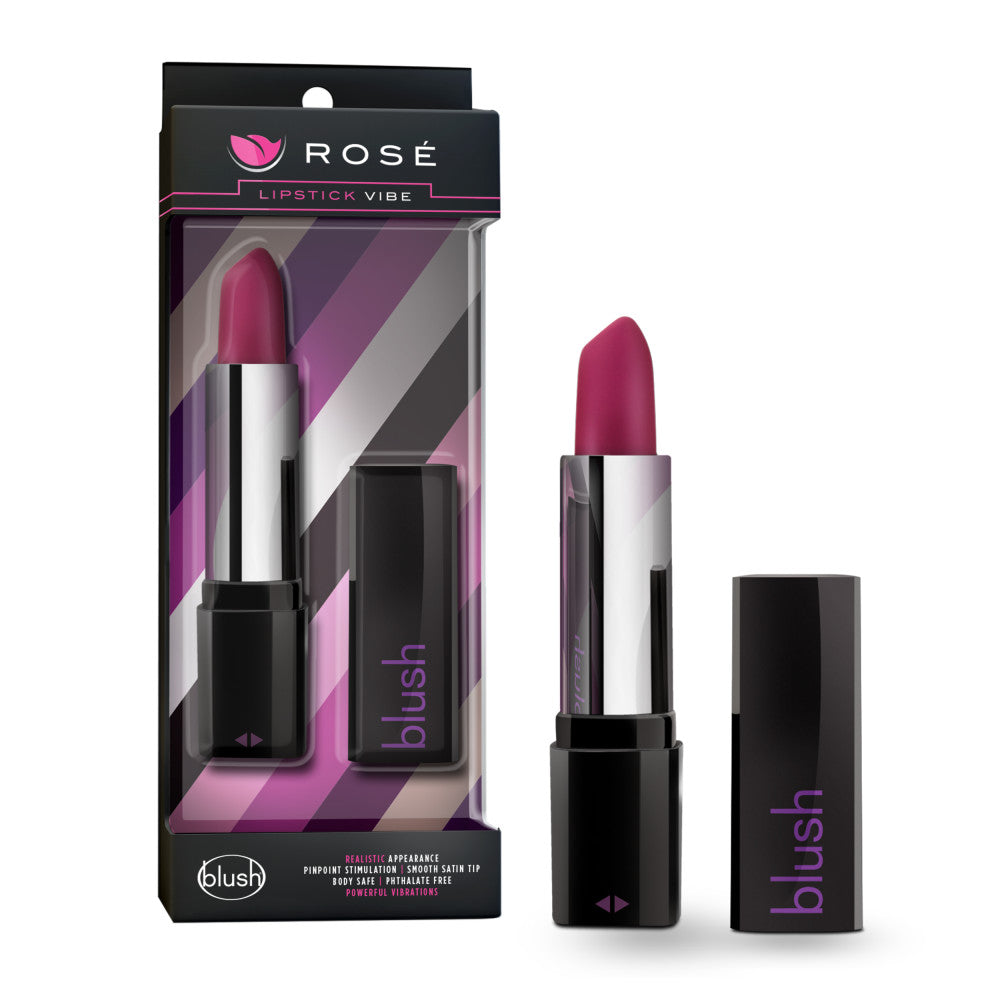 Rosé By Blush® | Lipstick Vibe Black 4-Inch Vibrating Mini Vibrator、mySite、bottomscart