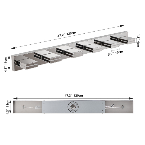 Modern Chrome LED Vanity Light, 5-Lights Wall Sconce for Bathroom and Mirror, Sleek Minimalist Design, Energy-Efficient, Easy to Install、、eastwooduniform