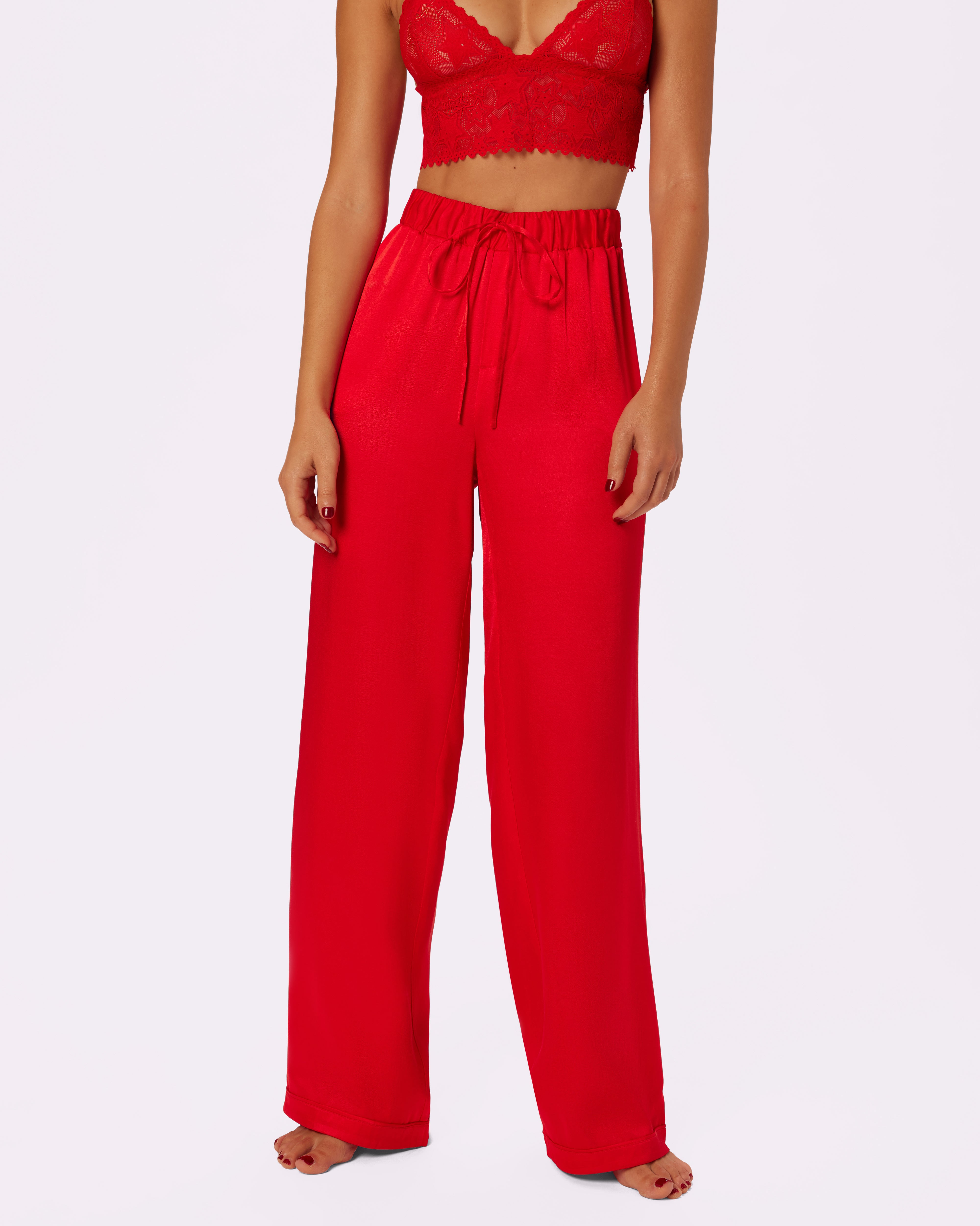 Luxe Dreams Wide Leg Pants | Plush Satin | Archive (Balloon)、mySite、bengalsvssteelers