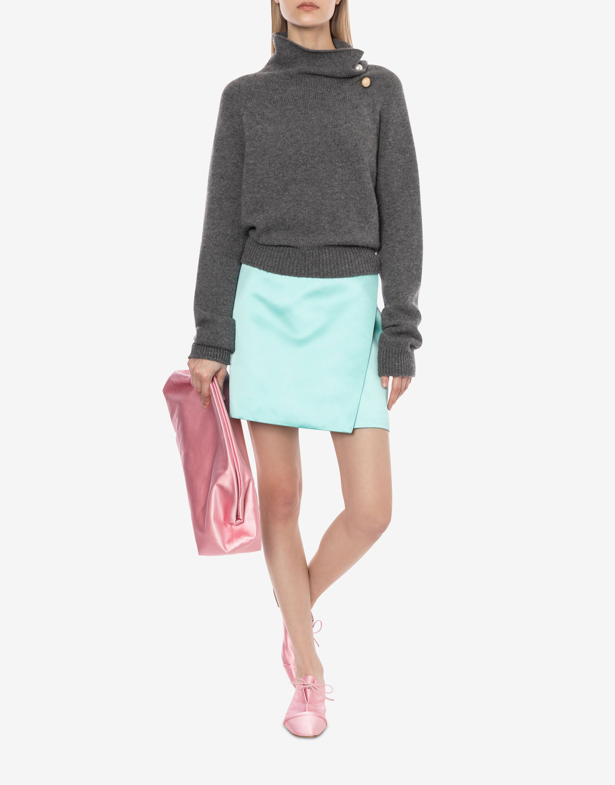 Maglione in misto lana e cashmere con piercing、mySite、aoinhome