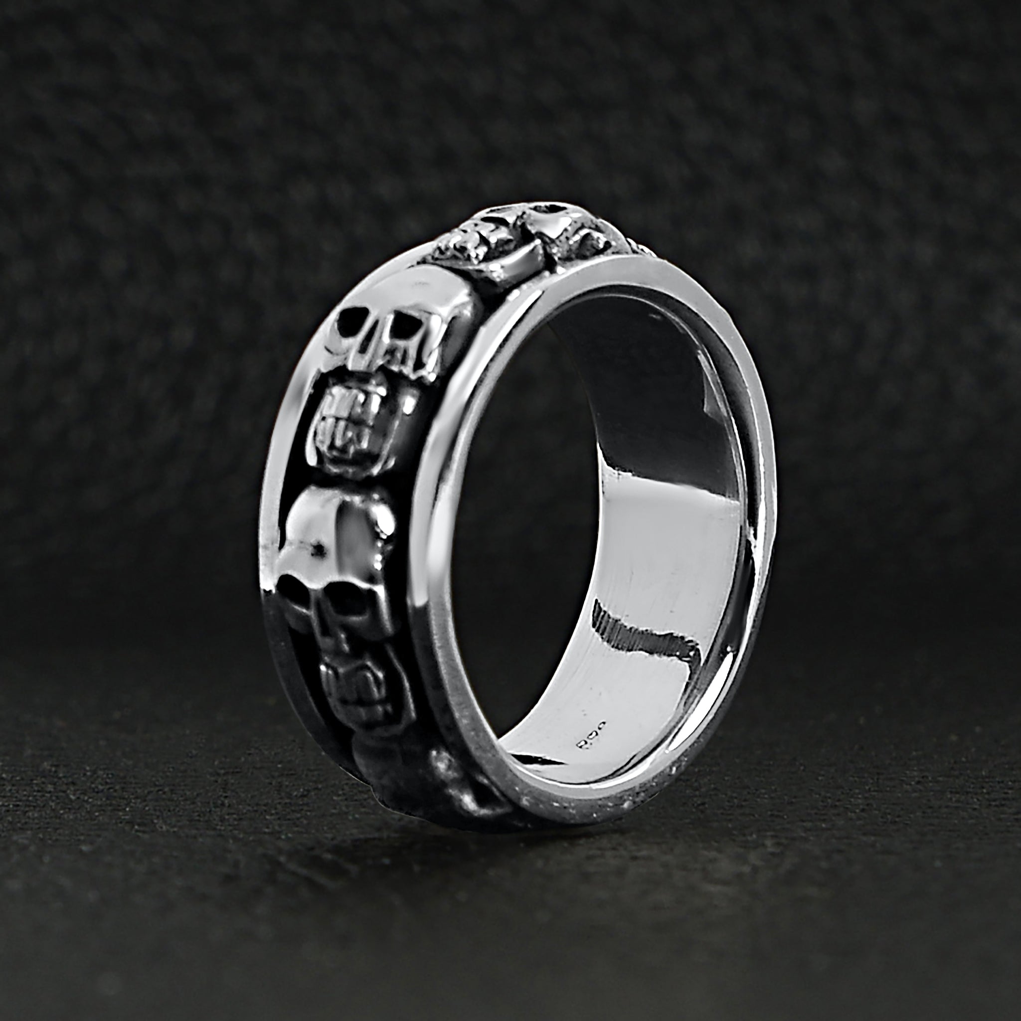 Sterling Silver Skull Spinner Ring / SSR0037、mySite、dreamappss