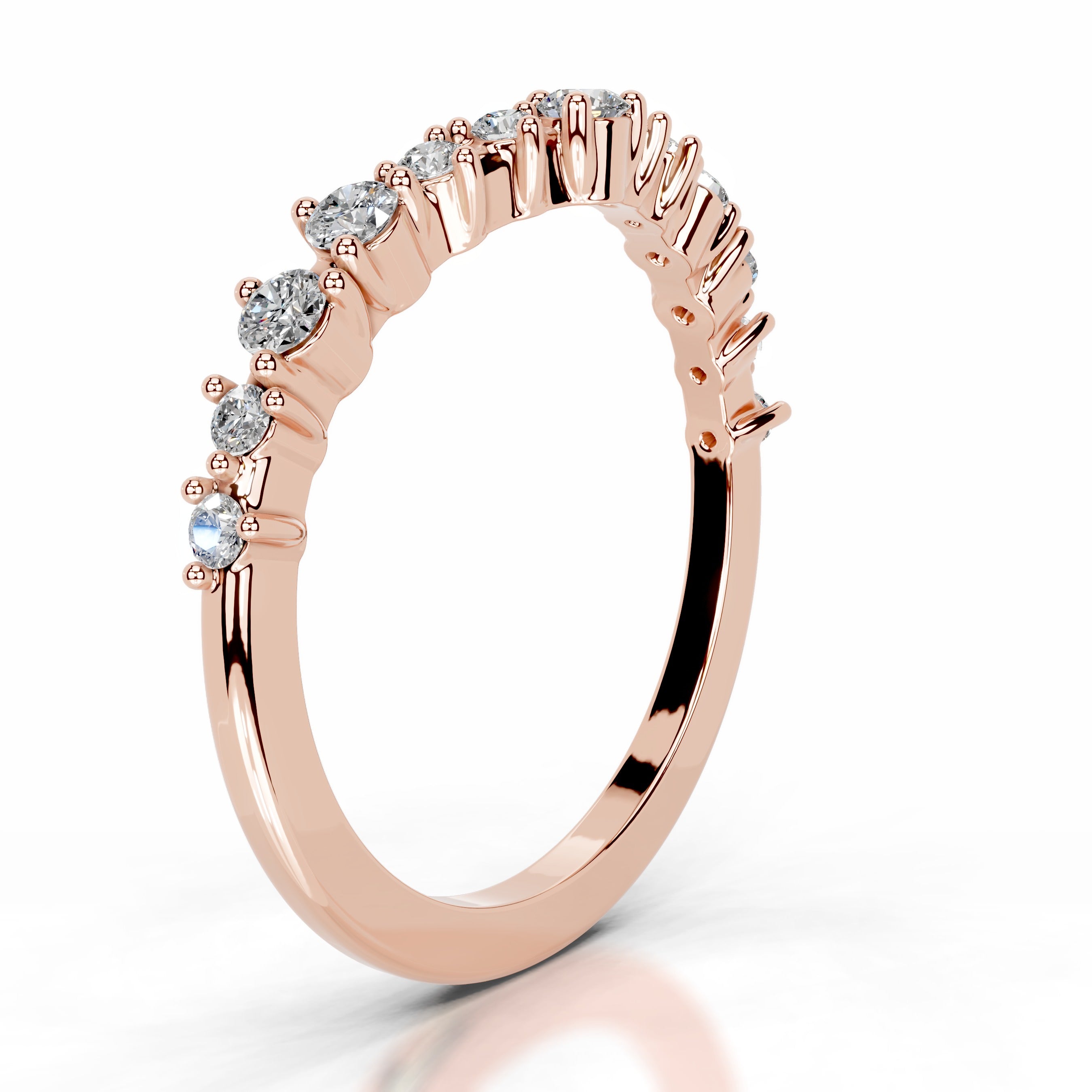 Millicent Lab Grown Diamond Wedding band - 14K Rose Gold、mySite、hinf8tx79