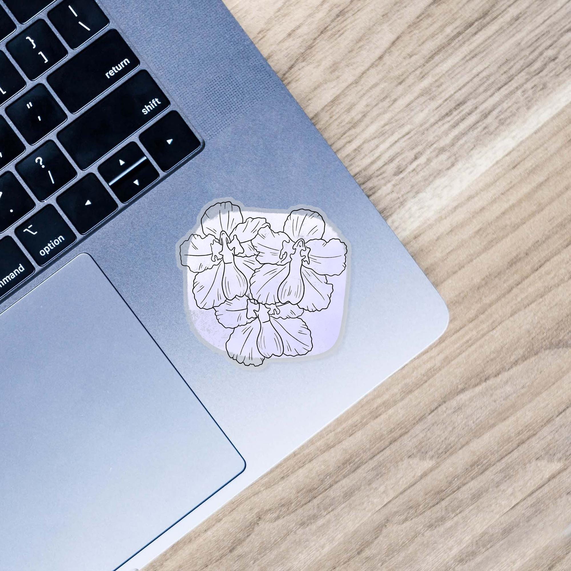 Moth Orchids Abstract - Clear Sticker、mySite、ghnorth