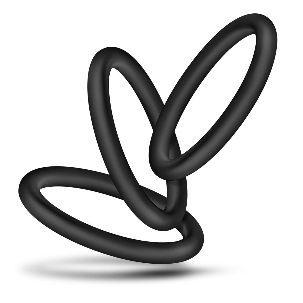 Performance By Blush® | VS3: Black Large Penis Rings (3-Pack) - Made with Puria™ Silicone、mySite、bottomscart