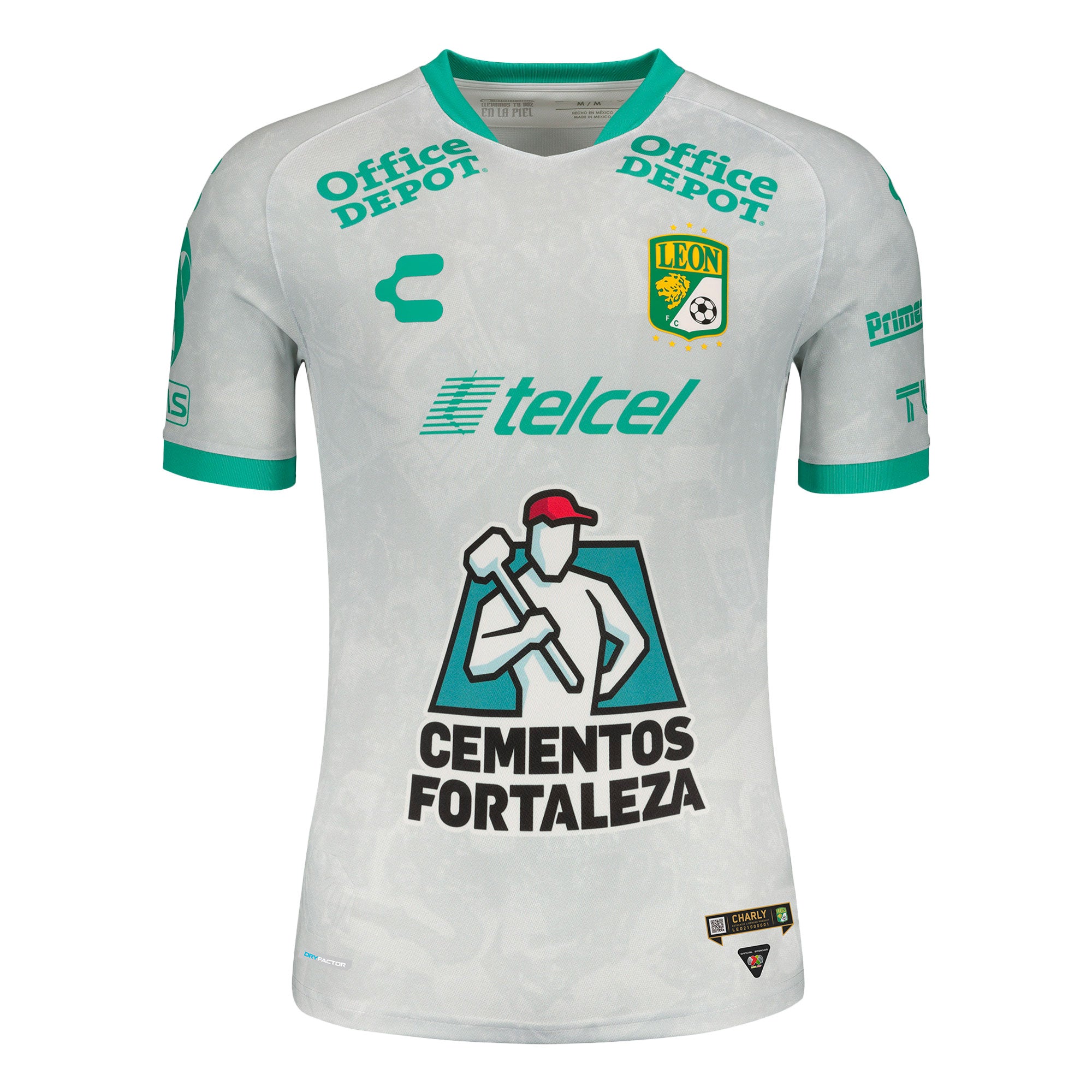 Charly Men's León 2021/22 Authentic Away Jersey Grey/Green、mySite、bottomscart