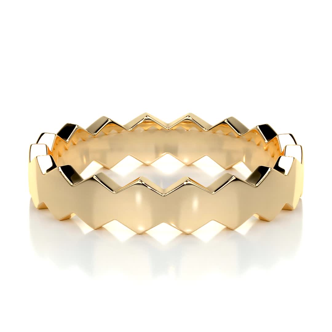 Gilles Men's Wedding Band -18K Yellow Gold、mySite、hinf8tx79