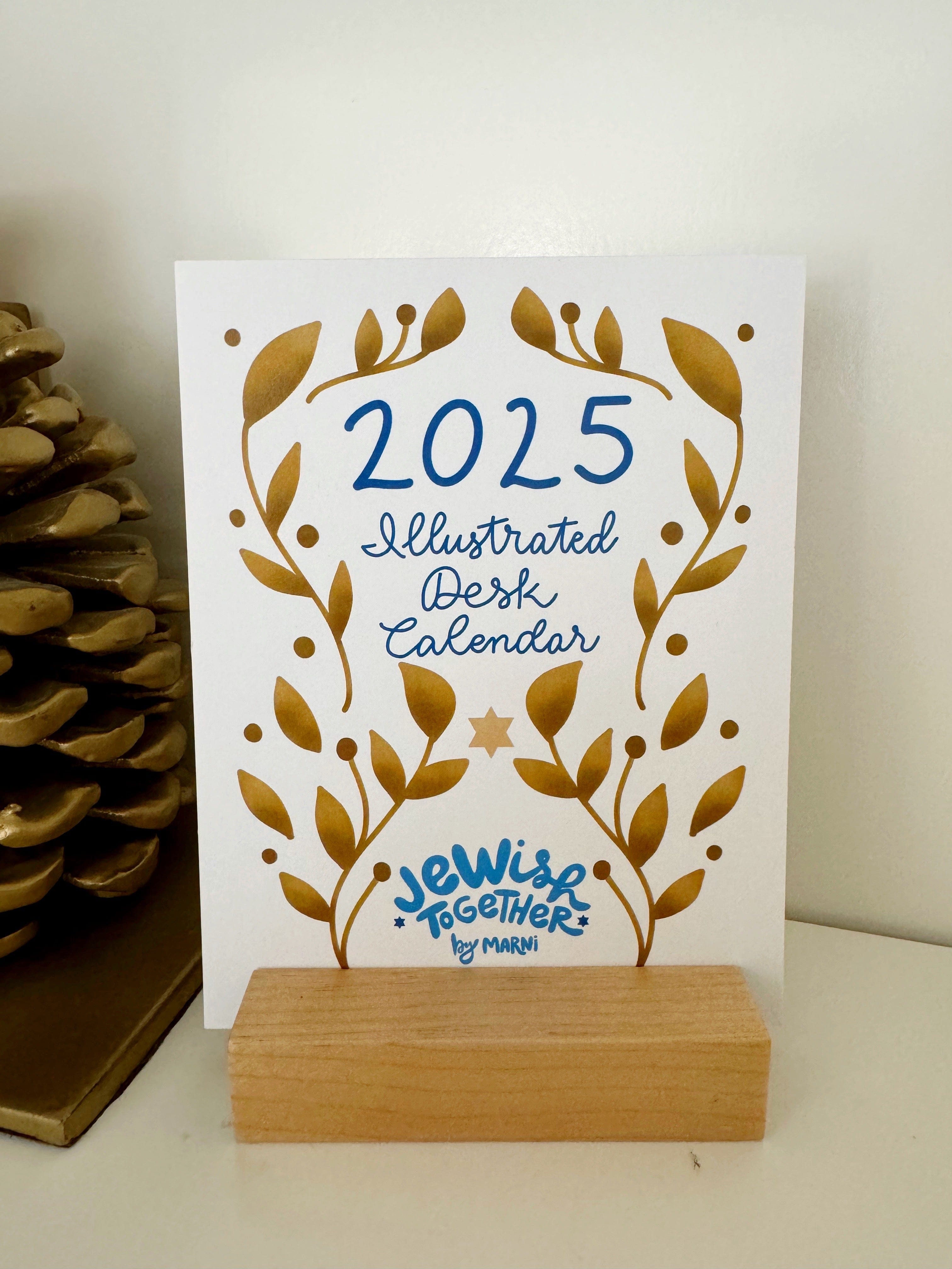 Jewish Together 2025 Desk Calendar with Stand、mySite、topwebapps