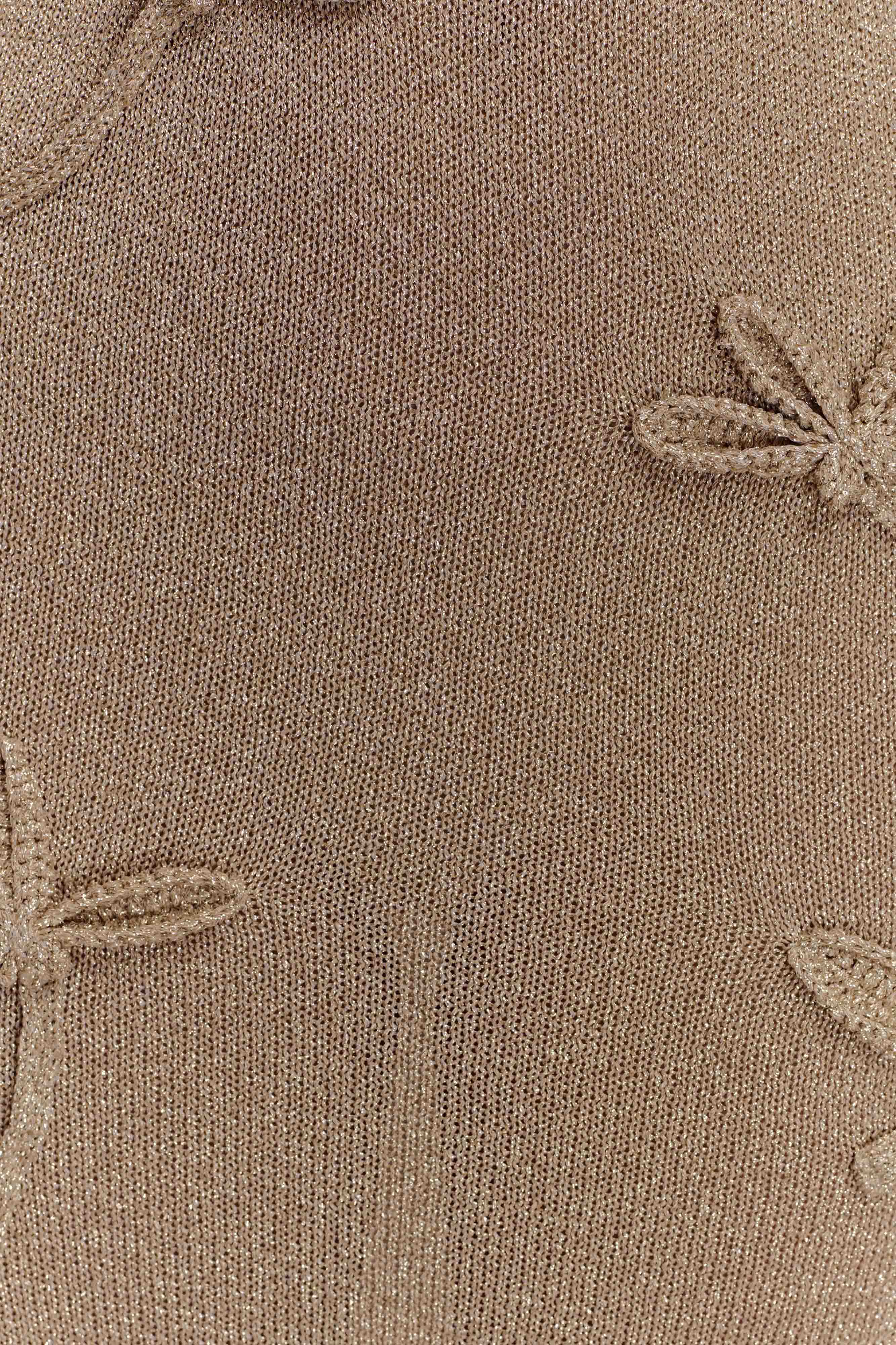 Celestino Floral Metallic Knit Maxi Dress - Gold、mySite、solidvoid