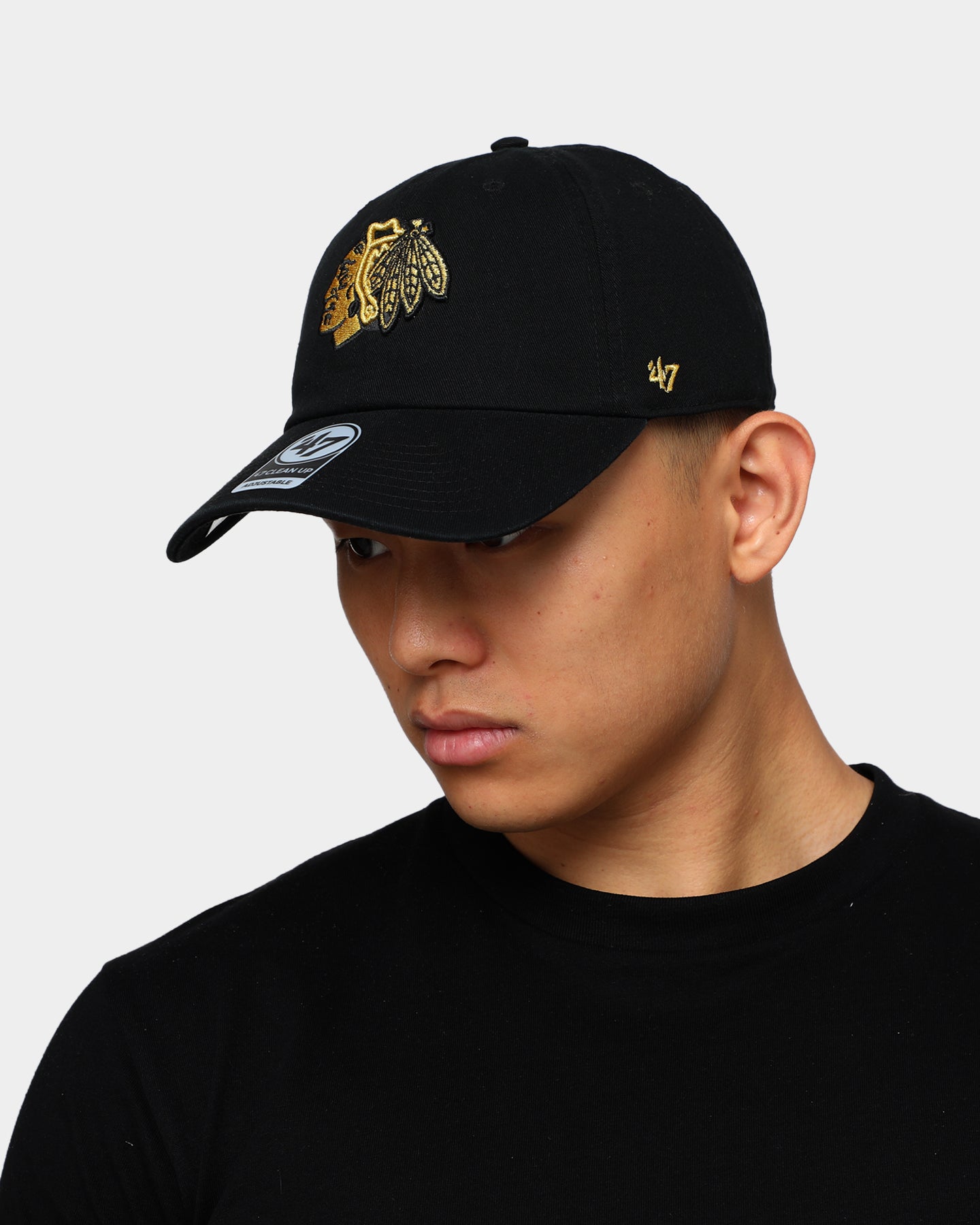 47 Brand Chicago Blackhawks Clean Up Stapback Black/Gold、mySite、zt4zffjzw