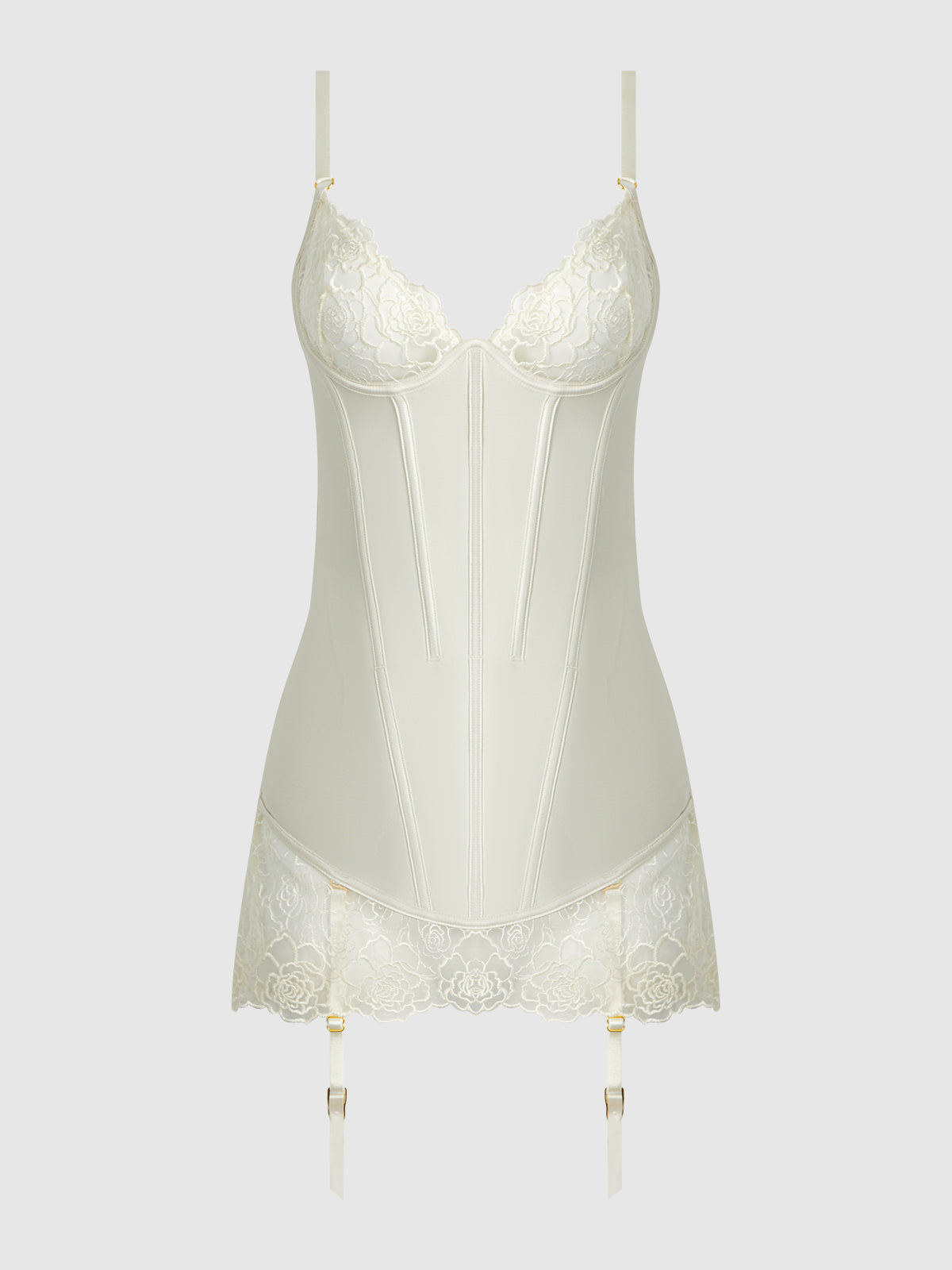 Melrose Embroidered Lace & Satin Chemise、mySite、bengalsvssteelers