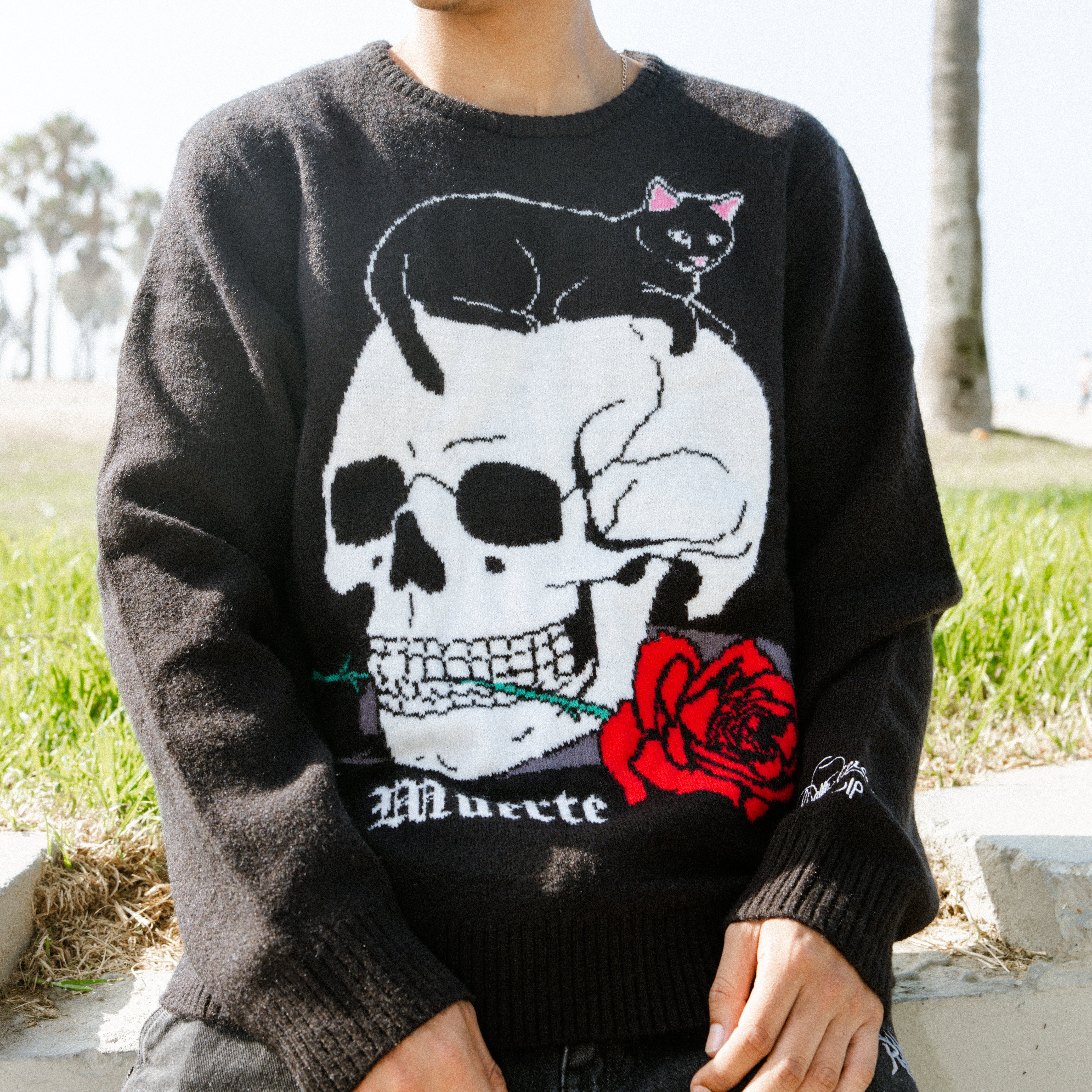  Muerte Knit Sweater (Black)、mySite、merchandisen