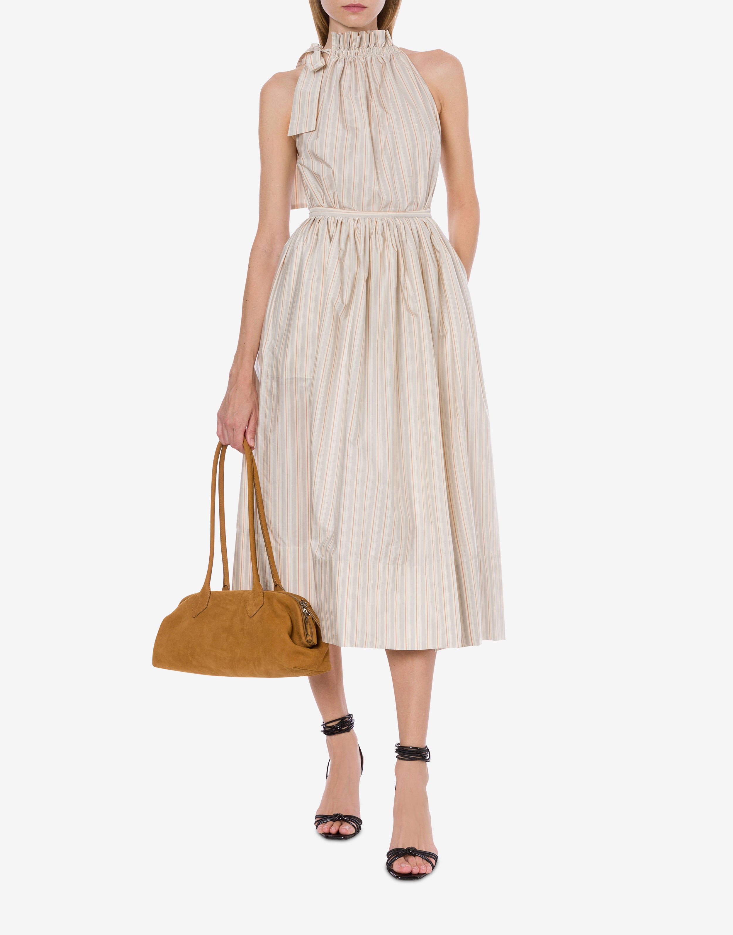 Abito longuette in cotone rigato、mySite、aoinhome