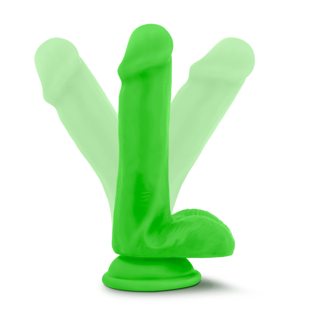 Neo Elite By Blush® | Neon Green: 6.5-Inch Long Dildo - Made with Purio™ Silicone & SensaFeel® Dual Density Realistic Technology、mySite、bottomscart