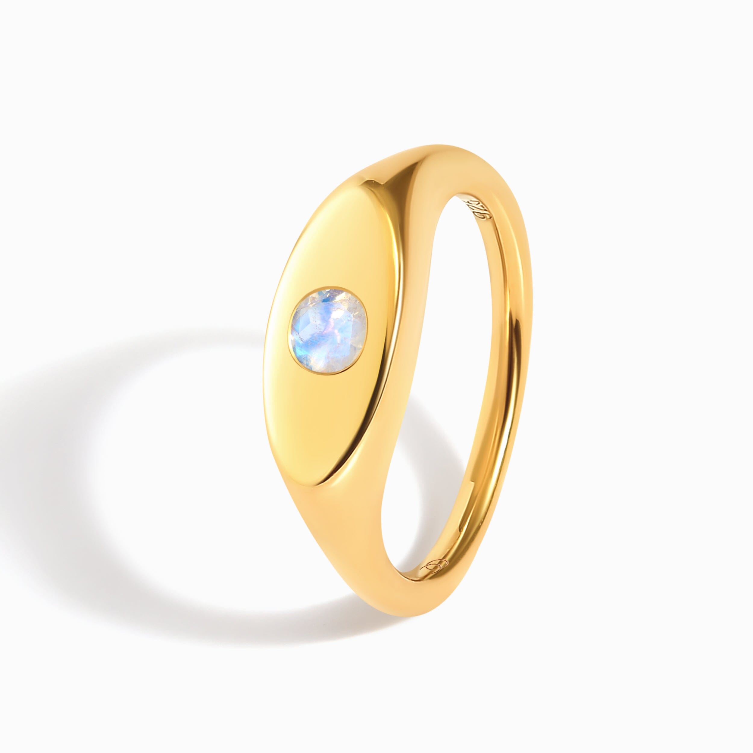 Moonstone Pinky Ring - Signet Lune、mySite、hinf8tx79