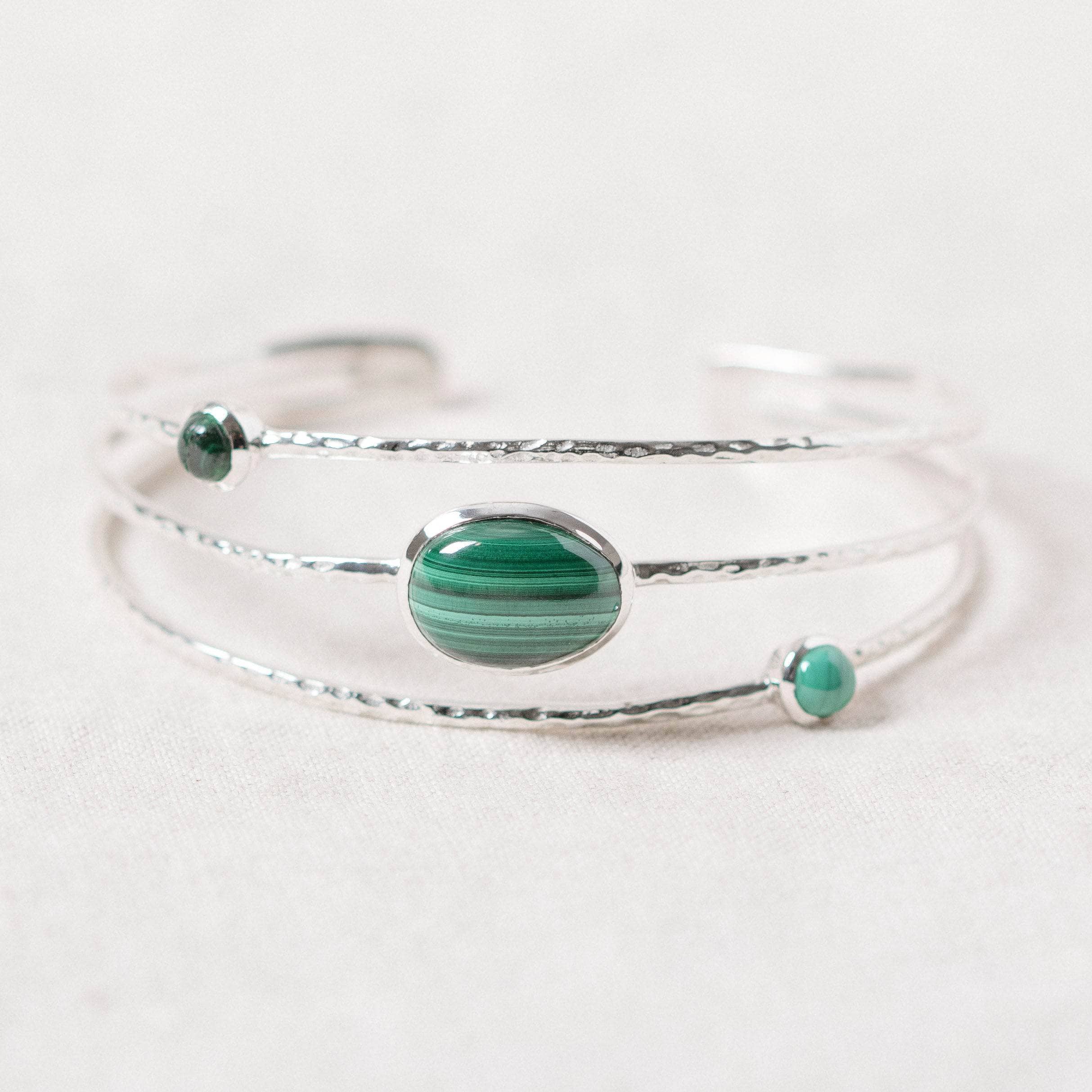 Genuine Malachite Sterling Silver Bracelet、mySite、hinf8tx79