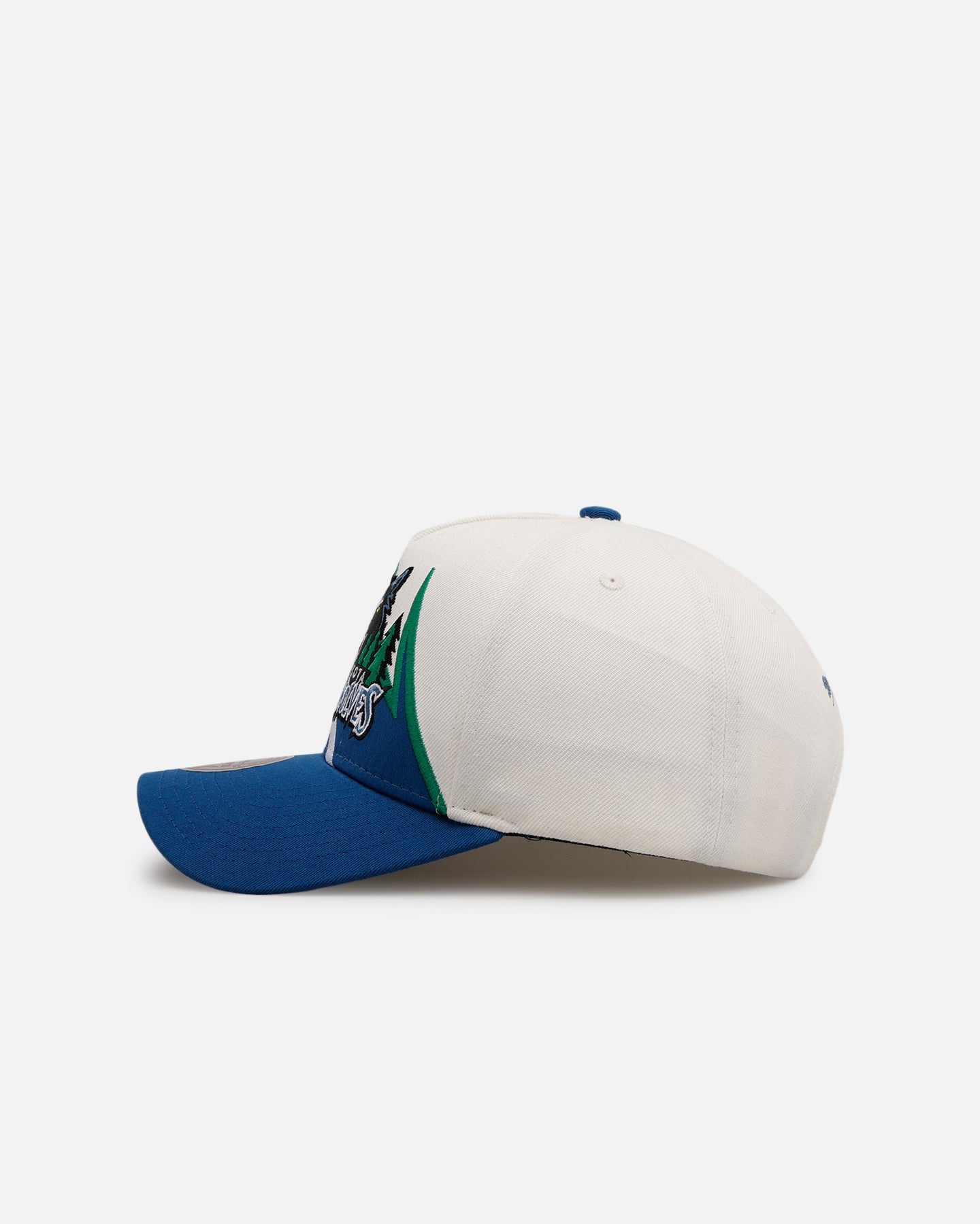 Mitchell & Ness Minnesota Timberwolves 'Shark Tooth' Pro Pinch Snapback Cream/Blue、mySite、zt4zffjzw