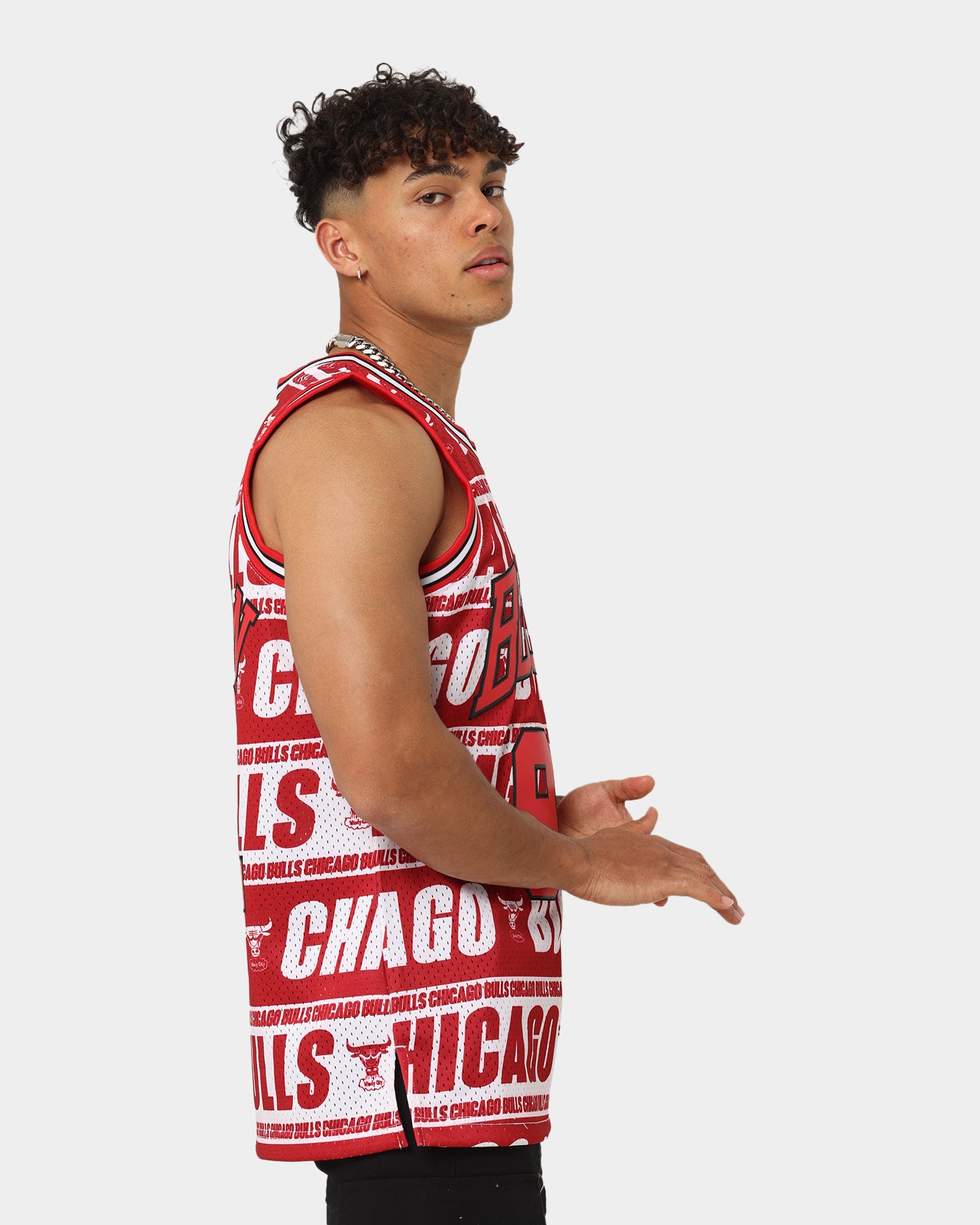 Mitchell & Ness Dennis Rodman Chicago Bulls 1997 Team Wrap Logo Jersey Red、mySite、zt4zffjzw