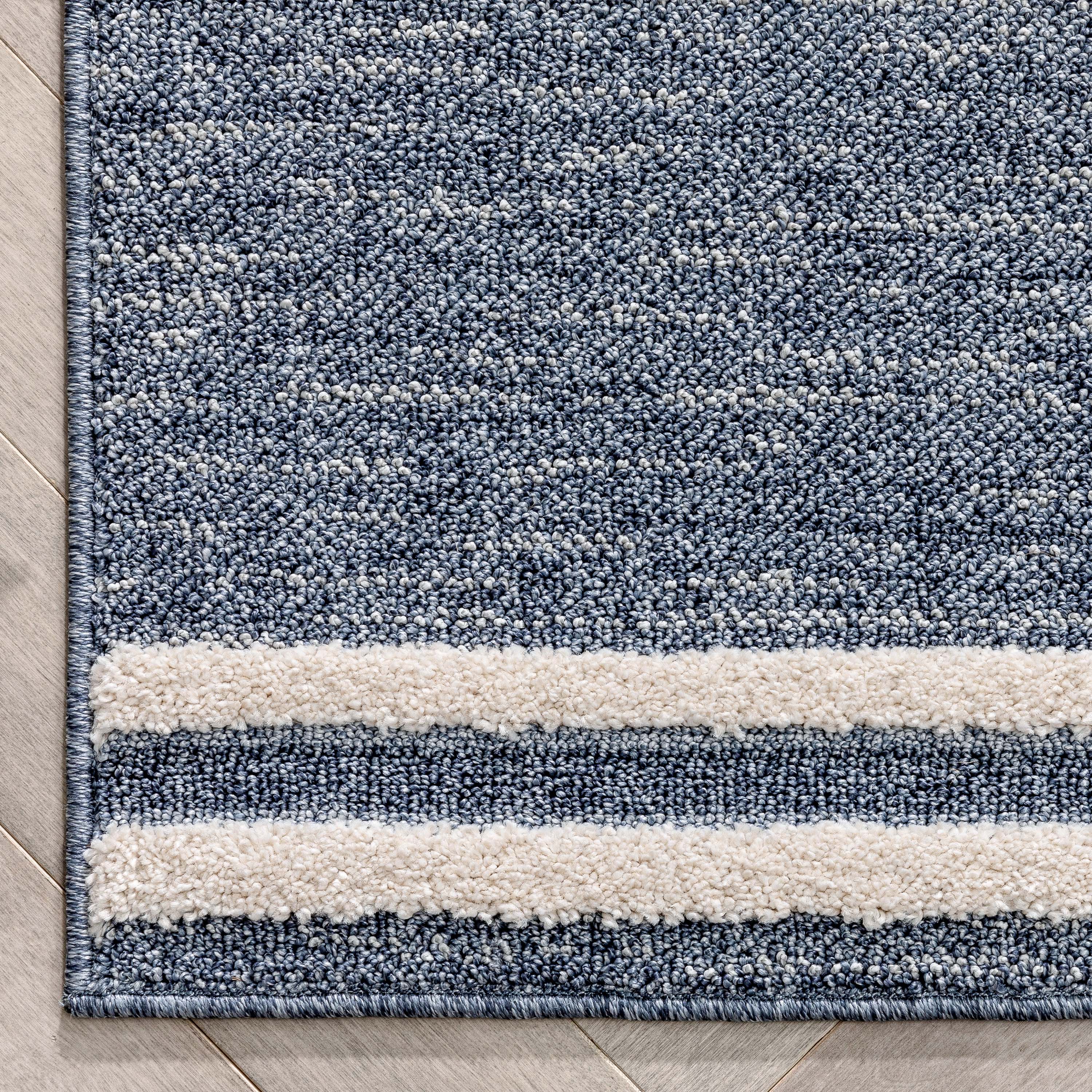 Evie Tribal Diamond Medallion Pattern Blue Looped Pile Rug、mySite、gigharbornorthrealestate