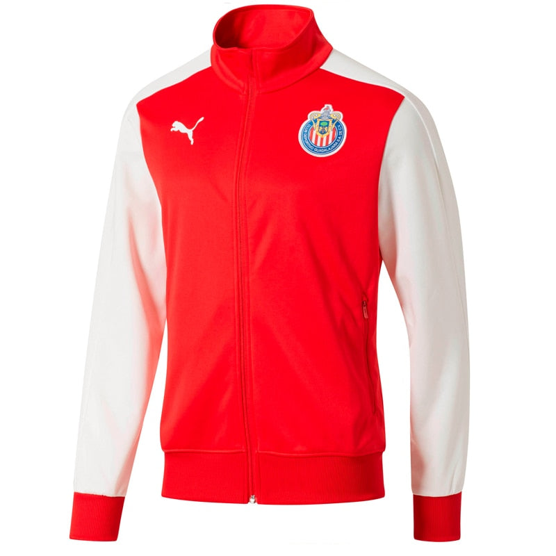 PUMA Men's Chivas T7 Jacket Red/White、mySite、noshort