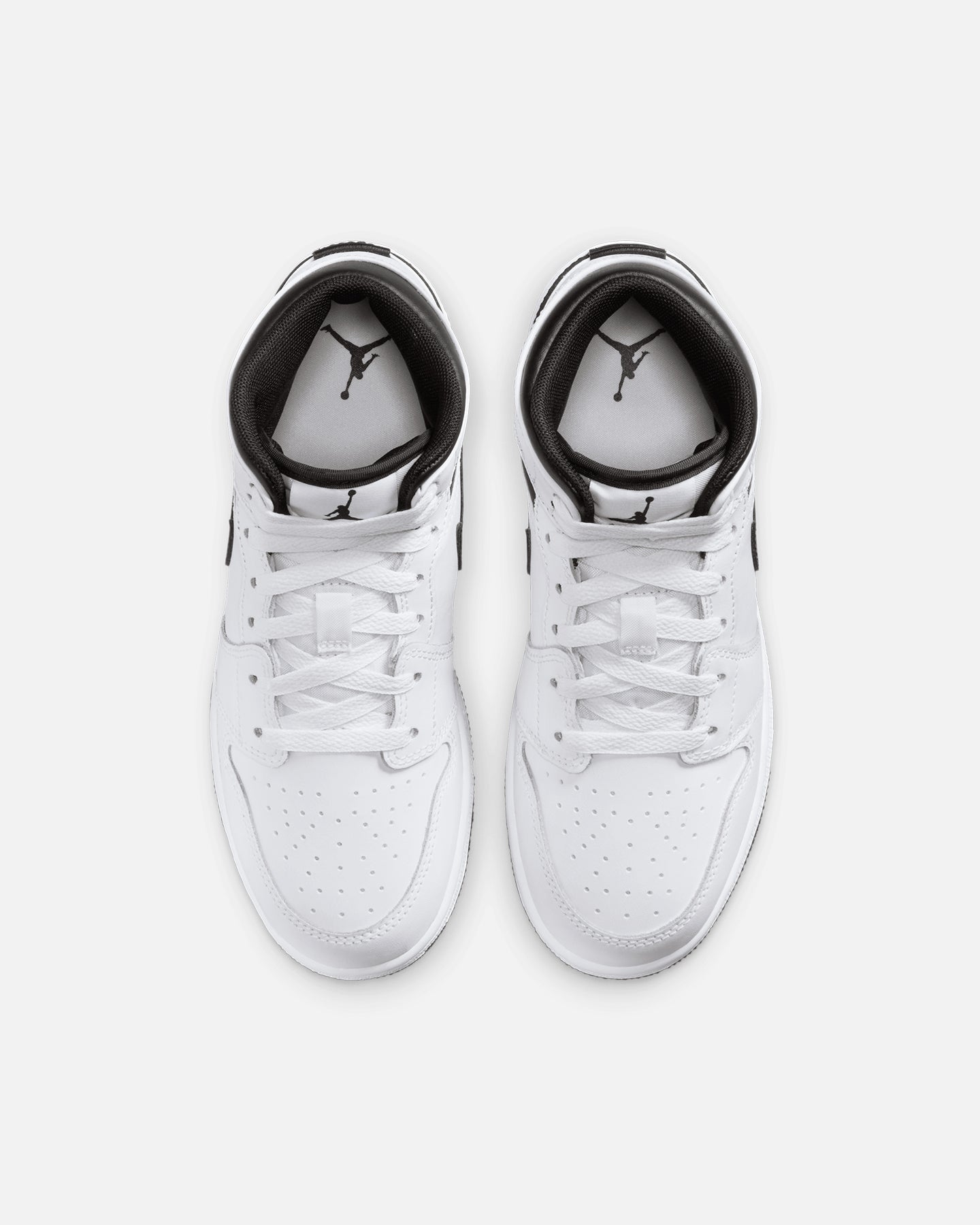 Jordan Kids' Air Jordan 1 Mid (GS) White/Black、mySite、zt4zffjzw