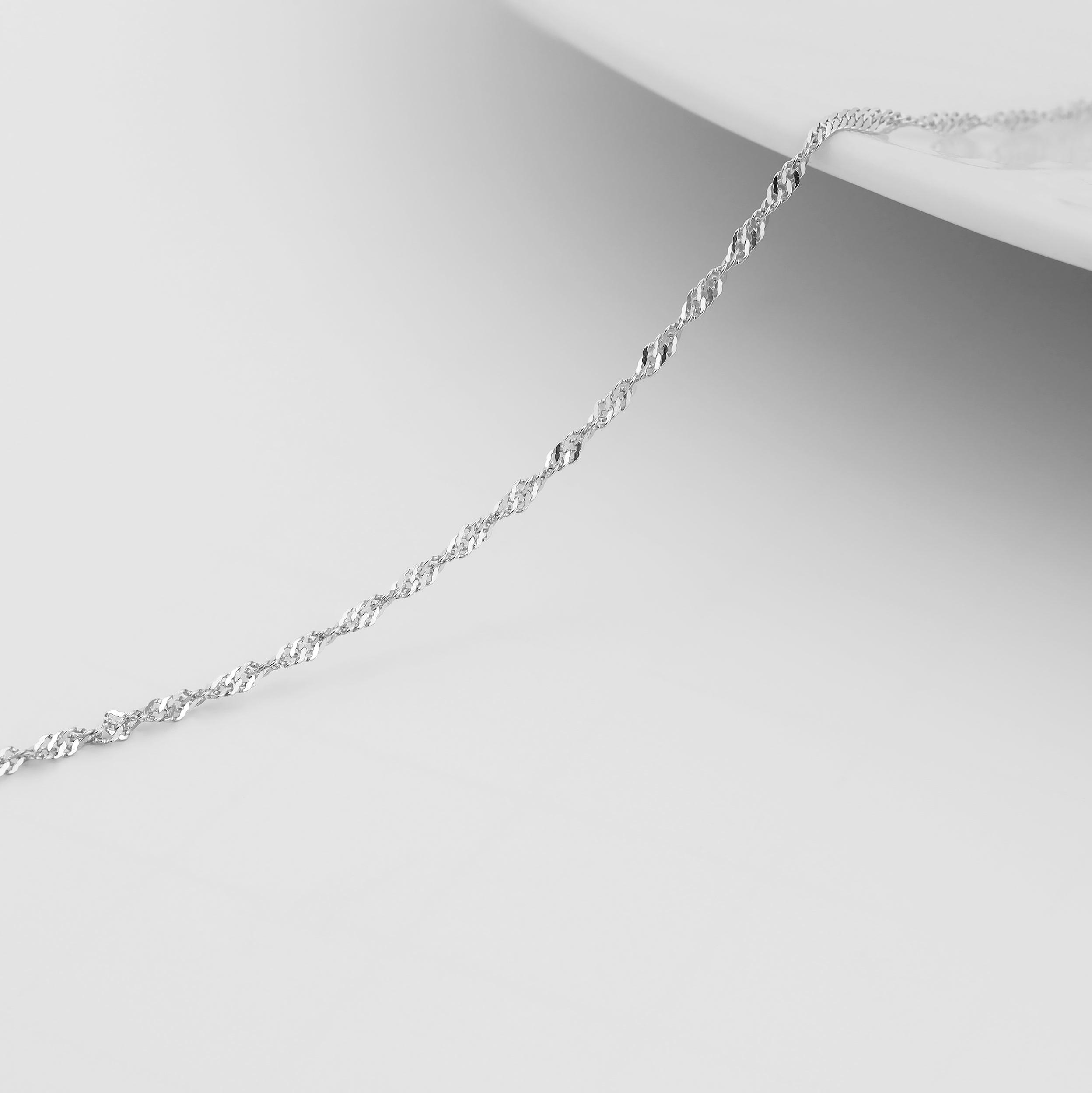 1.2 mm Singapore .925 Sterling Silver Permanent Jewelry Chain - By the Foot / PMJ0007、mySite、dreamappss