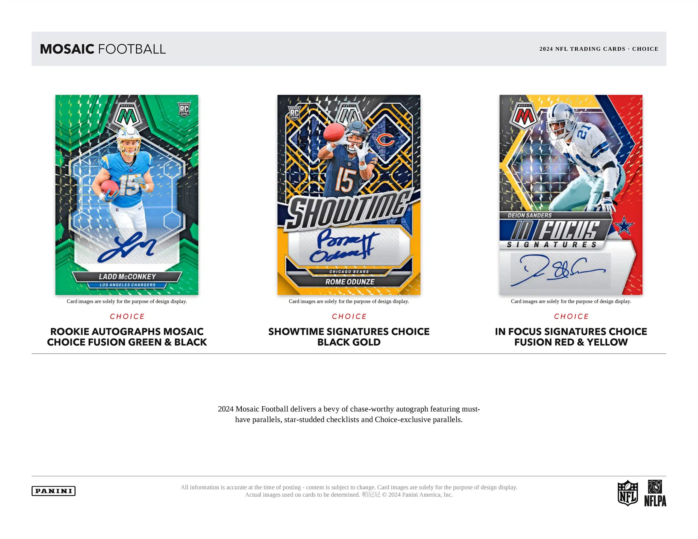 Panini Mosaic NFL Football 2024 - Choice Box、mySite、waistdrama