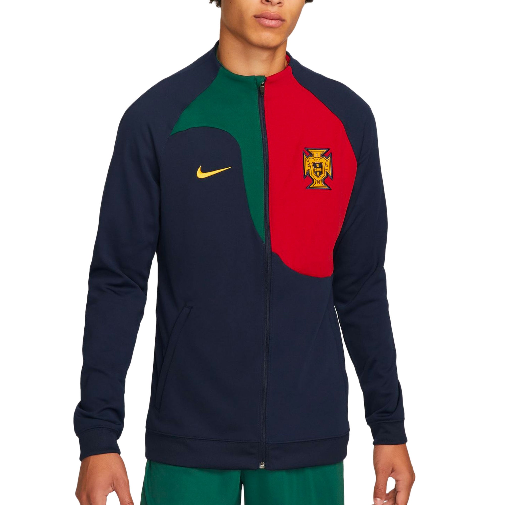 Nike Men's Portugal Academy Pro Jacket Obsidian/Gold Dart、mySite、noshort