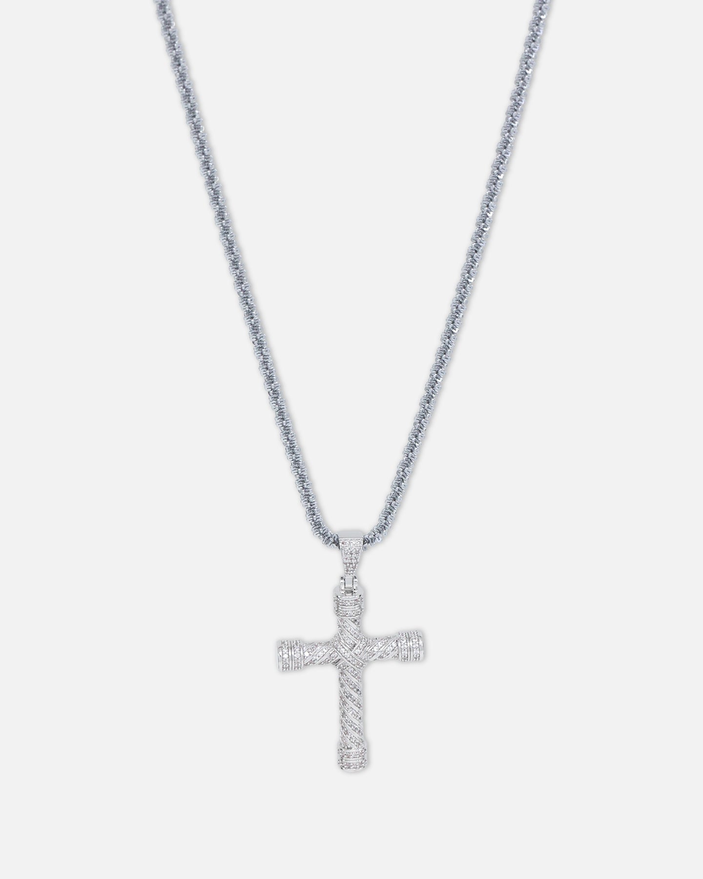 Saint Morta Iced Cross Pendant White Gold、mySite、zt4zffjzw