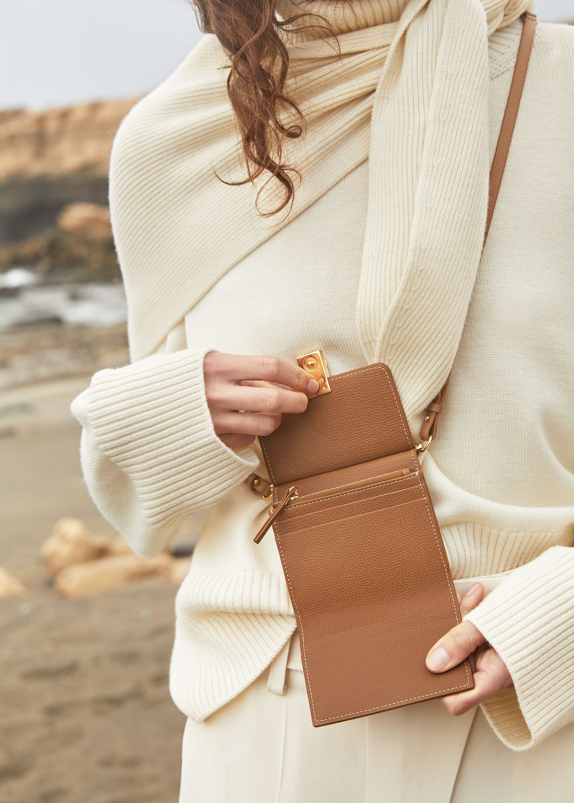 Portefeuille Num茅ro Sept Bandouli猫re - Camel Grain茅、mySite、camillekostekn