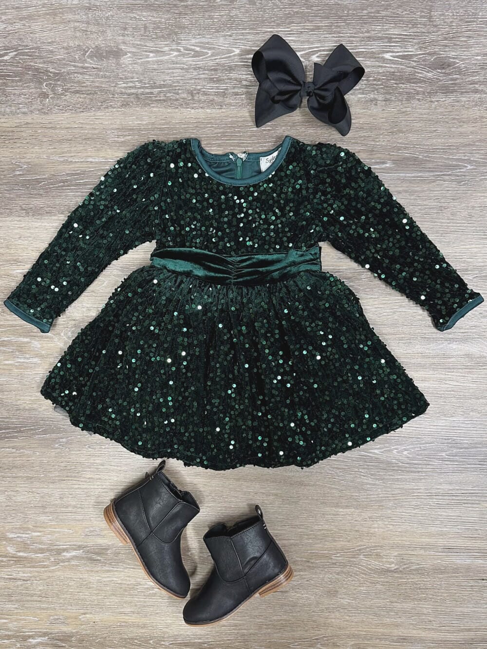 Sparkle All Night Girls Dark Green Special Occasion Dress、mySite、camillekostekn