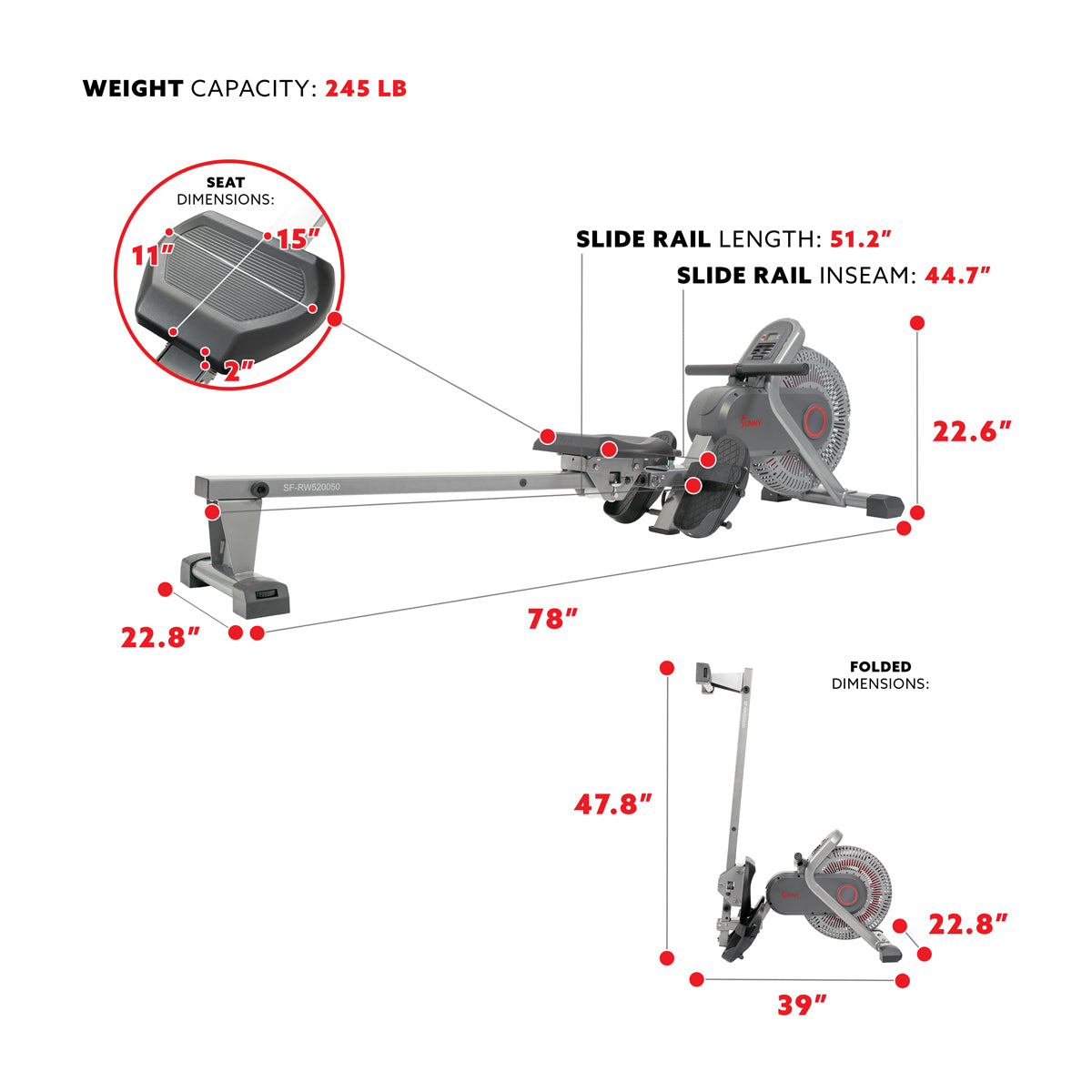  Fan Ergometer Rowing Machine Air Rower、mySite、ghnorth
