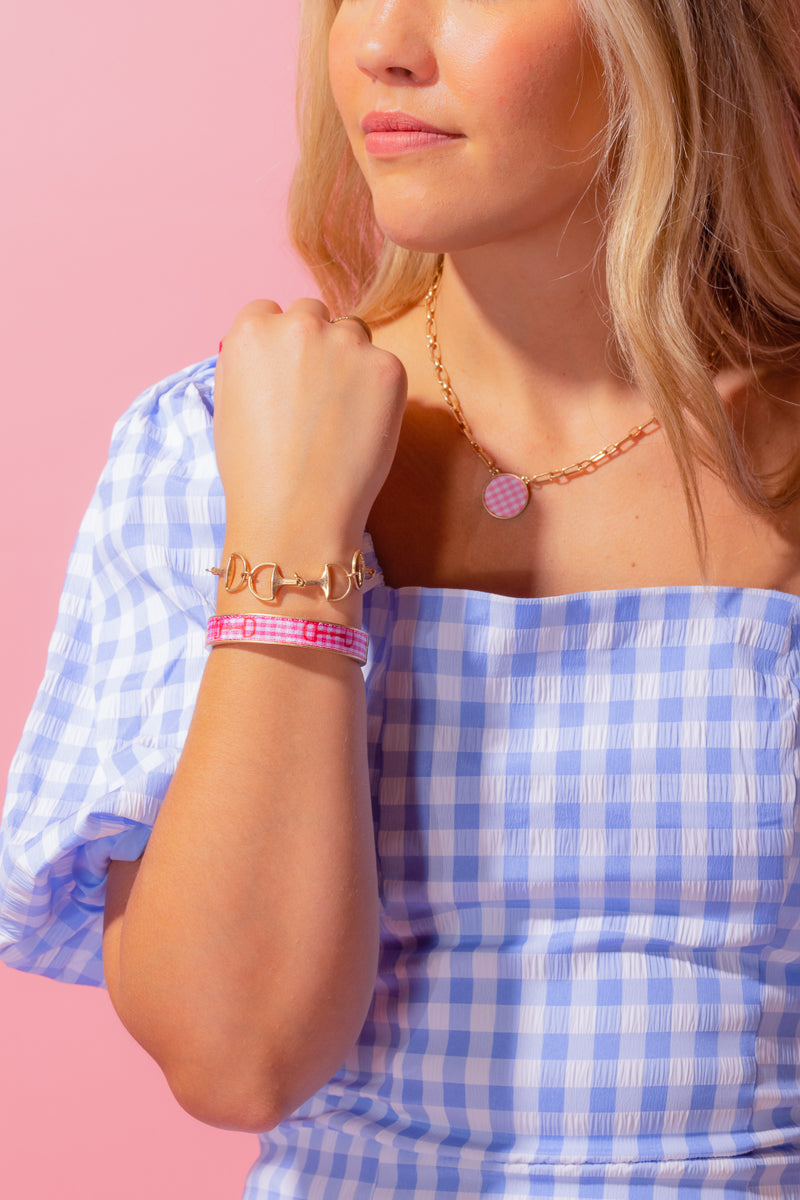 Corrie Gingham Pendant Necklace、mySite、hinf8tx79