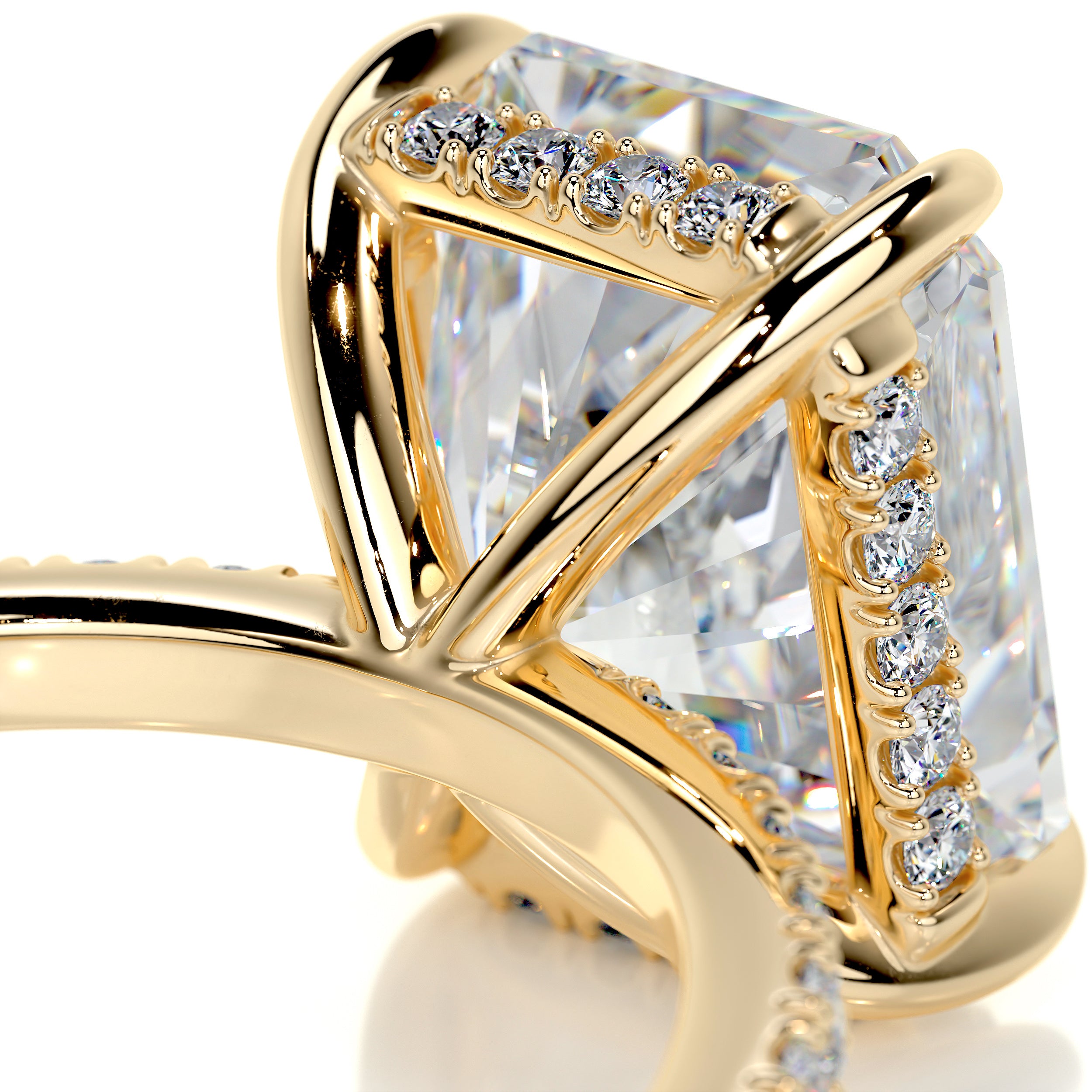 Luna Moissanite & Diamond Ring -18K Yellow Gold、mySite、hinf8tx79