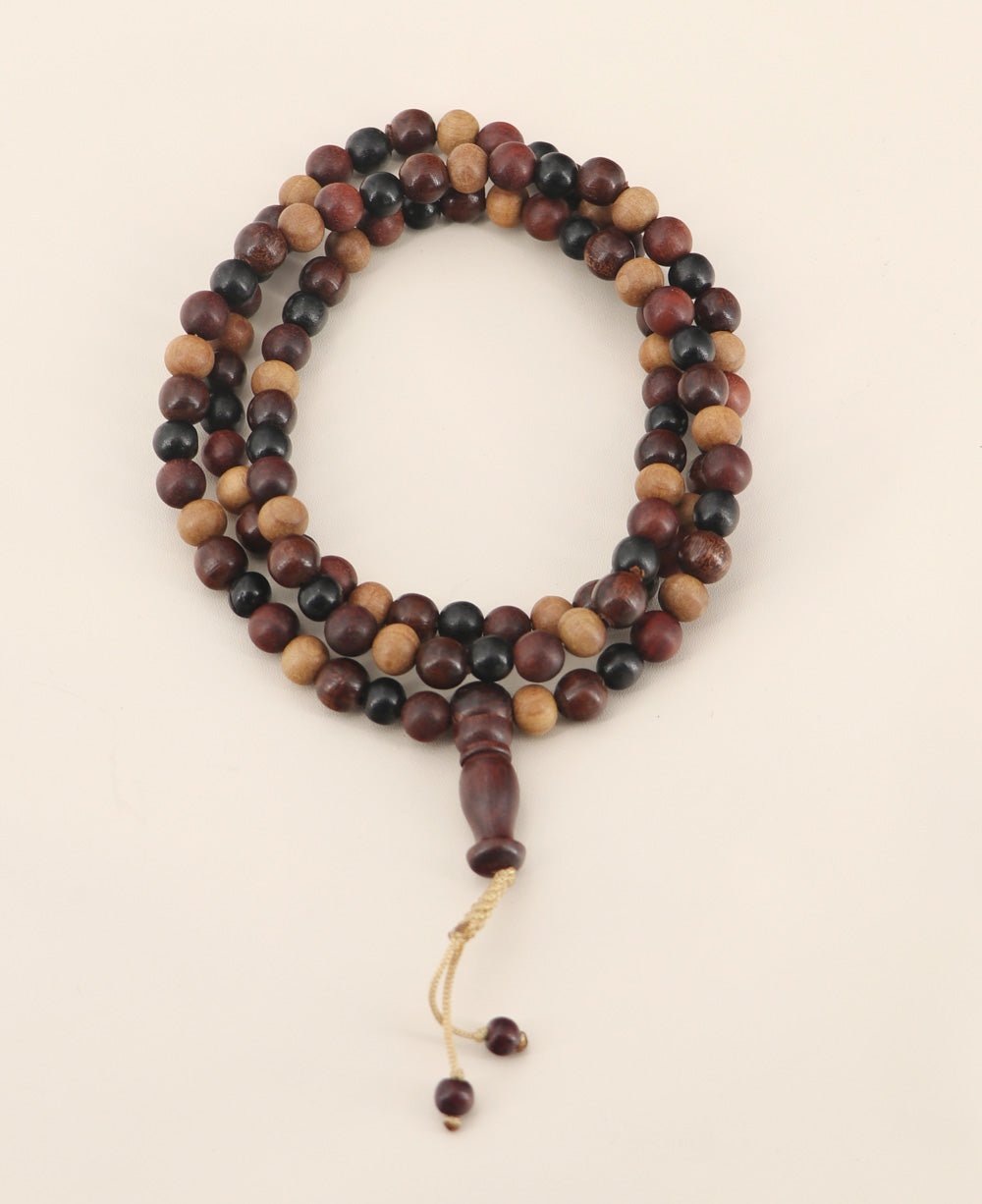 Mixed Wood Beads Meditation Mala, Adjustable、mySite、topwebapps