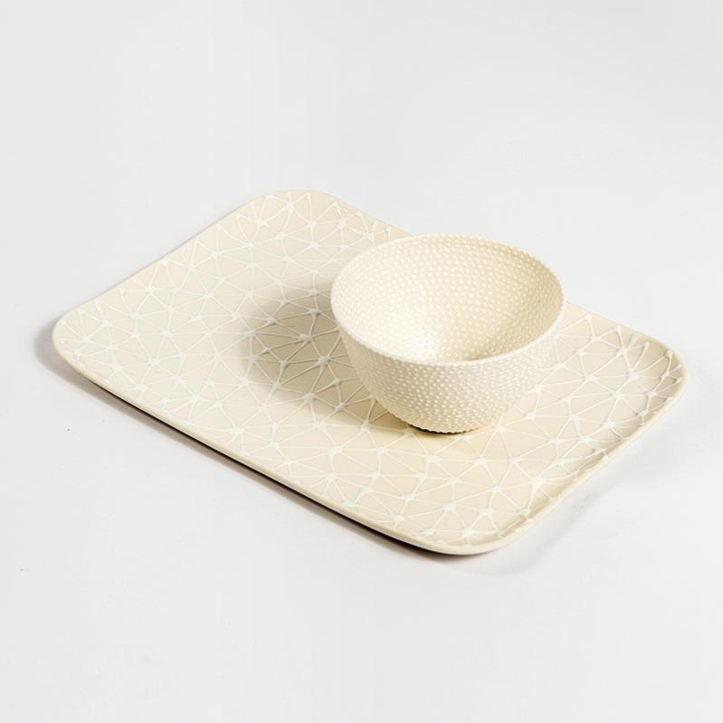 Star of David Pattern Honey Dish Set by Maiyan Ben Yona - White、mySite、topwebapps