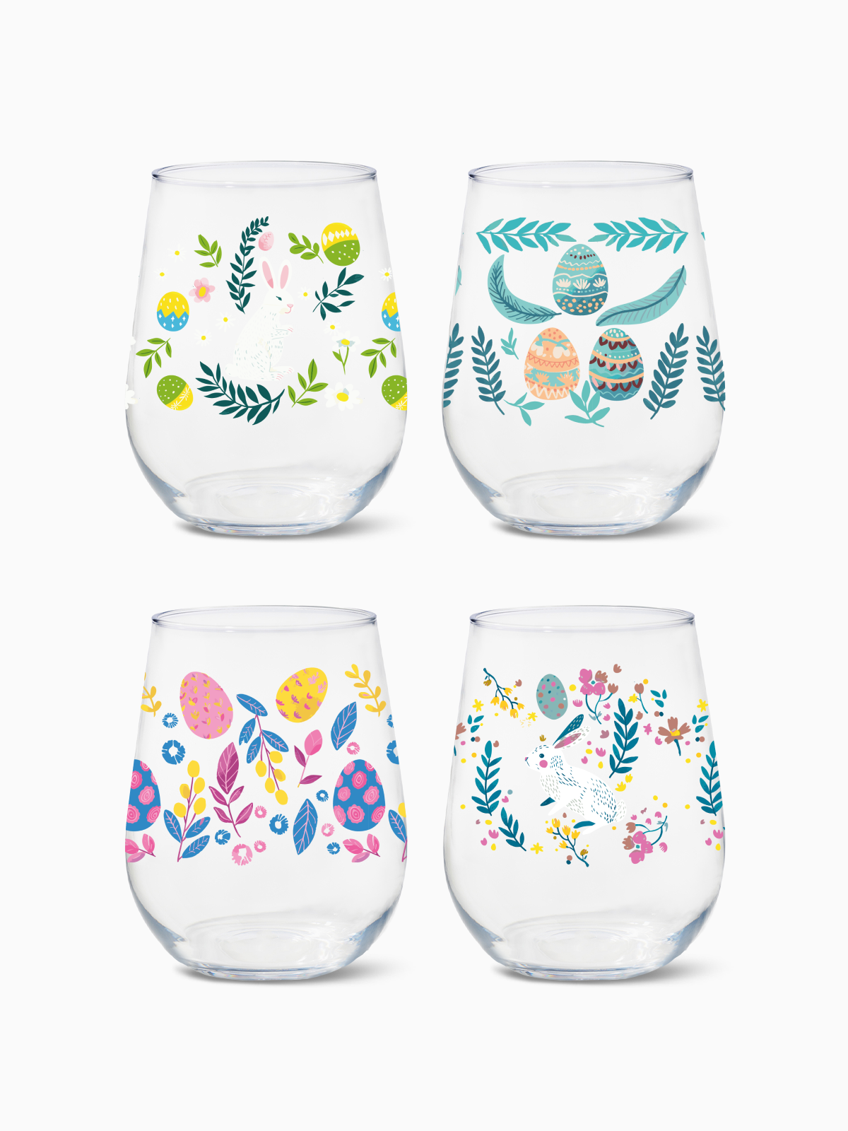 Eggstravaganza - RESERVE 16oz Stemless Wine Tritan Copolyester Glass、mySite、camillekostekn