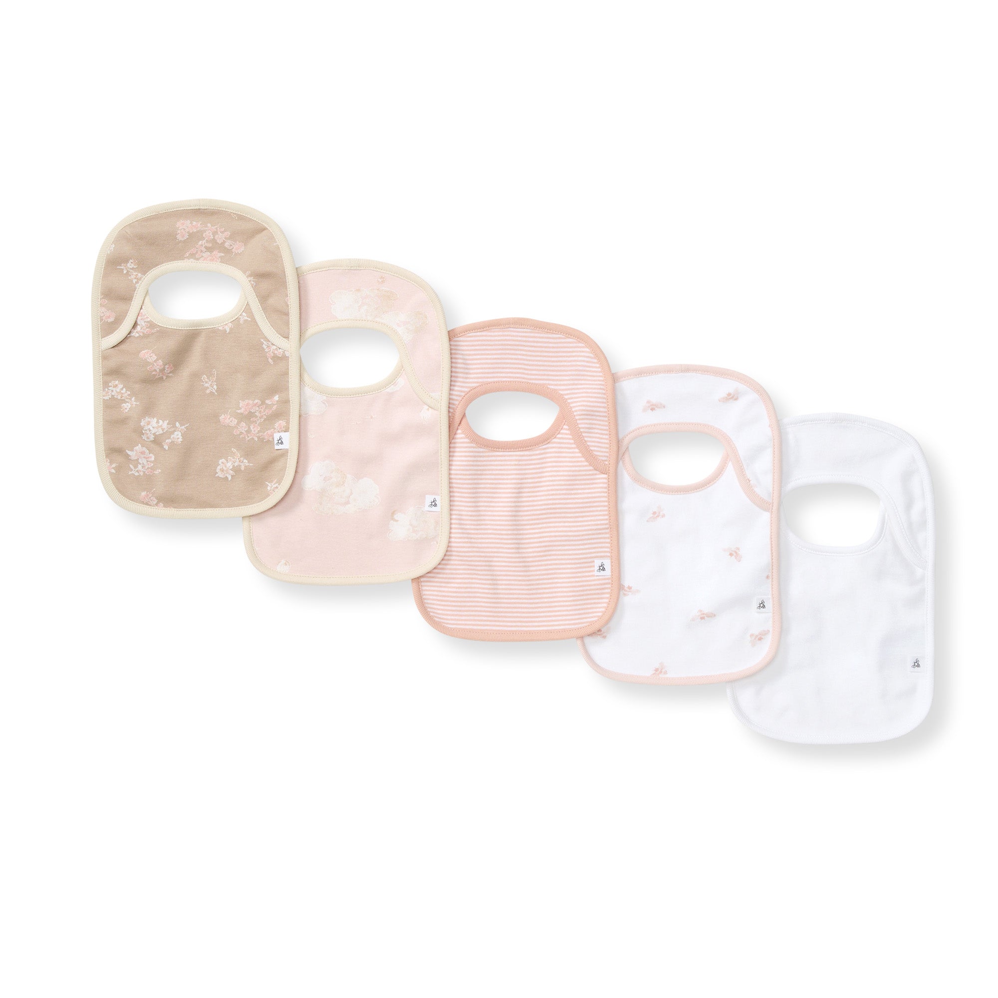  Whimsical Floral Organic Cotton Baby Bibs 5 Pack、mySite、layawaytickets