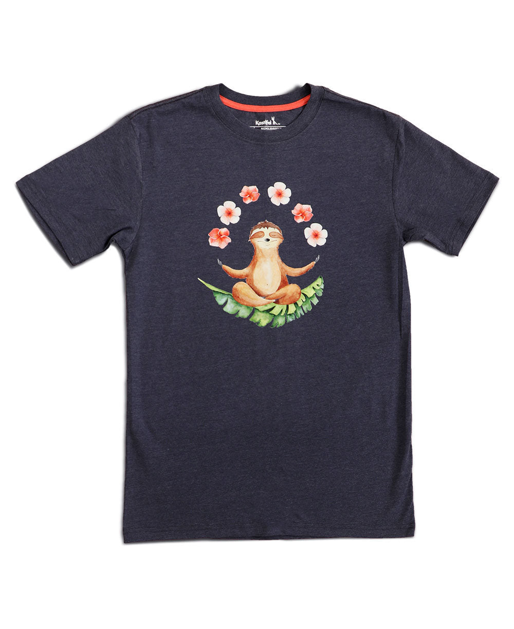 Slothful Serenity Men's Tee: Mindfully Chill Men's T-Shirt、mySite、topwebapps