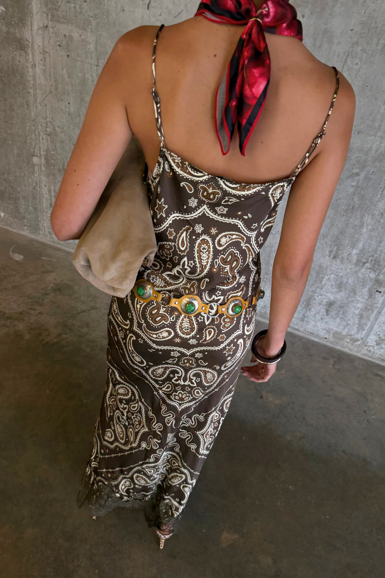 Brown Bandana Patti Dress、mySite、solidvoid