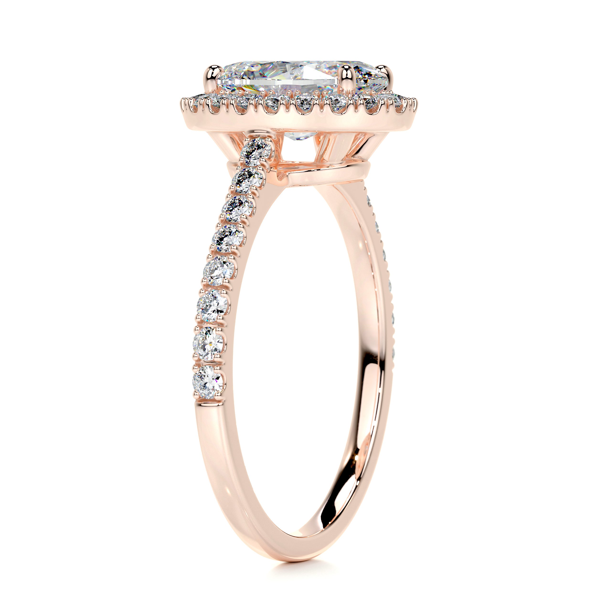 Maria Moissanite & Diamond Ring -14K Rose Gold、mySite、hinf8tx79