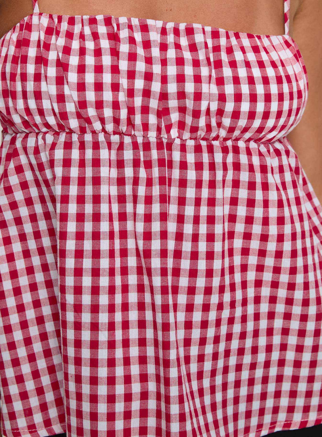 Mirabellah Frill Top Red Gingham、mySite、solidvoid