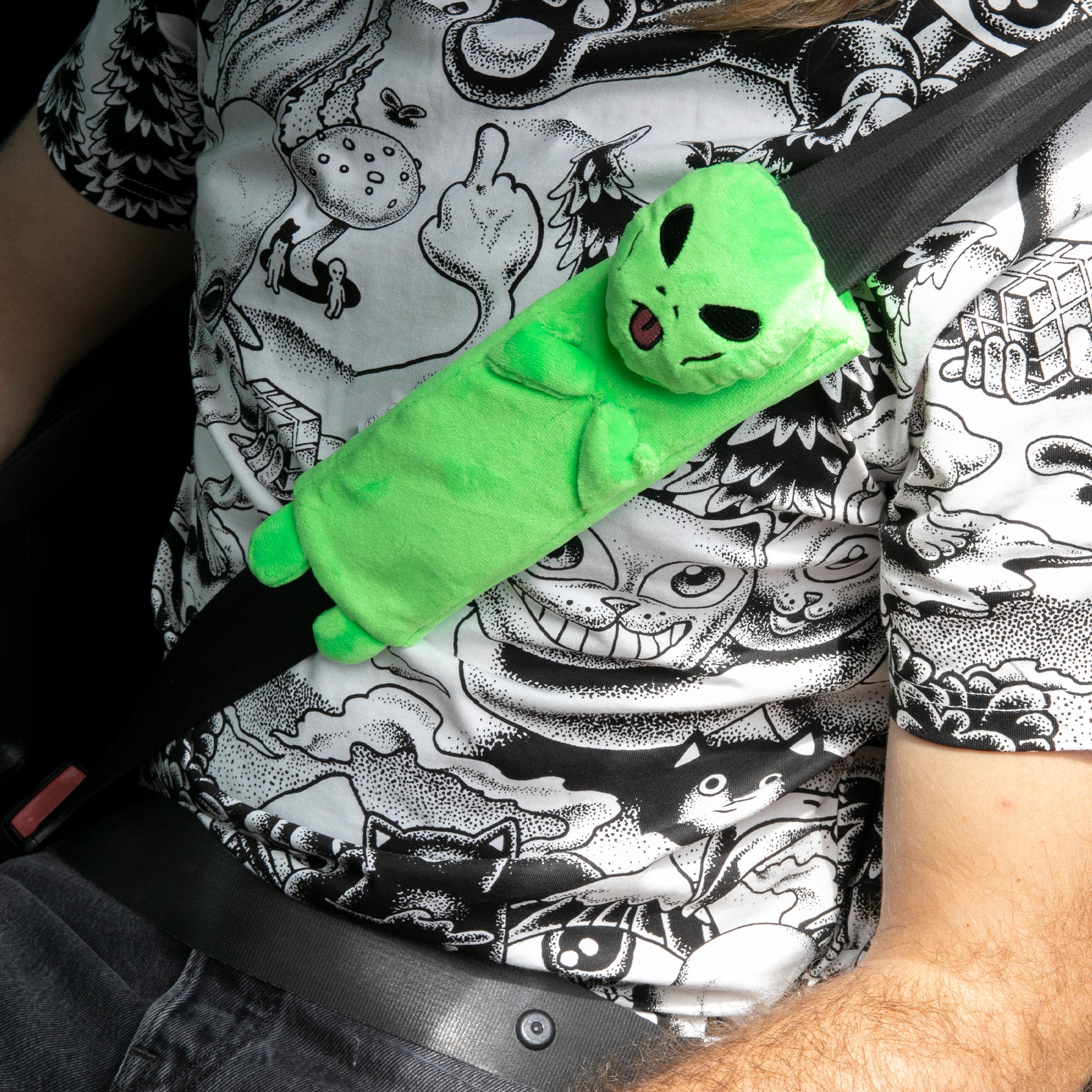  Alien Seat Belt Cover (Green)、mySite、merchandisen