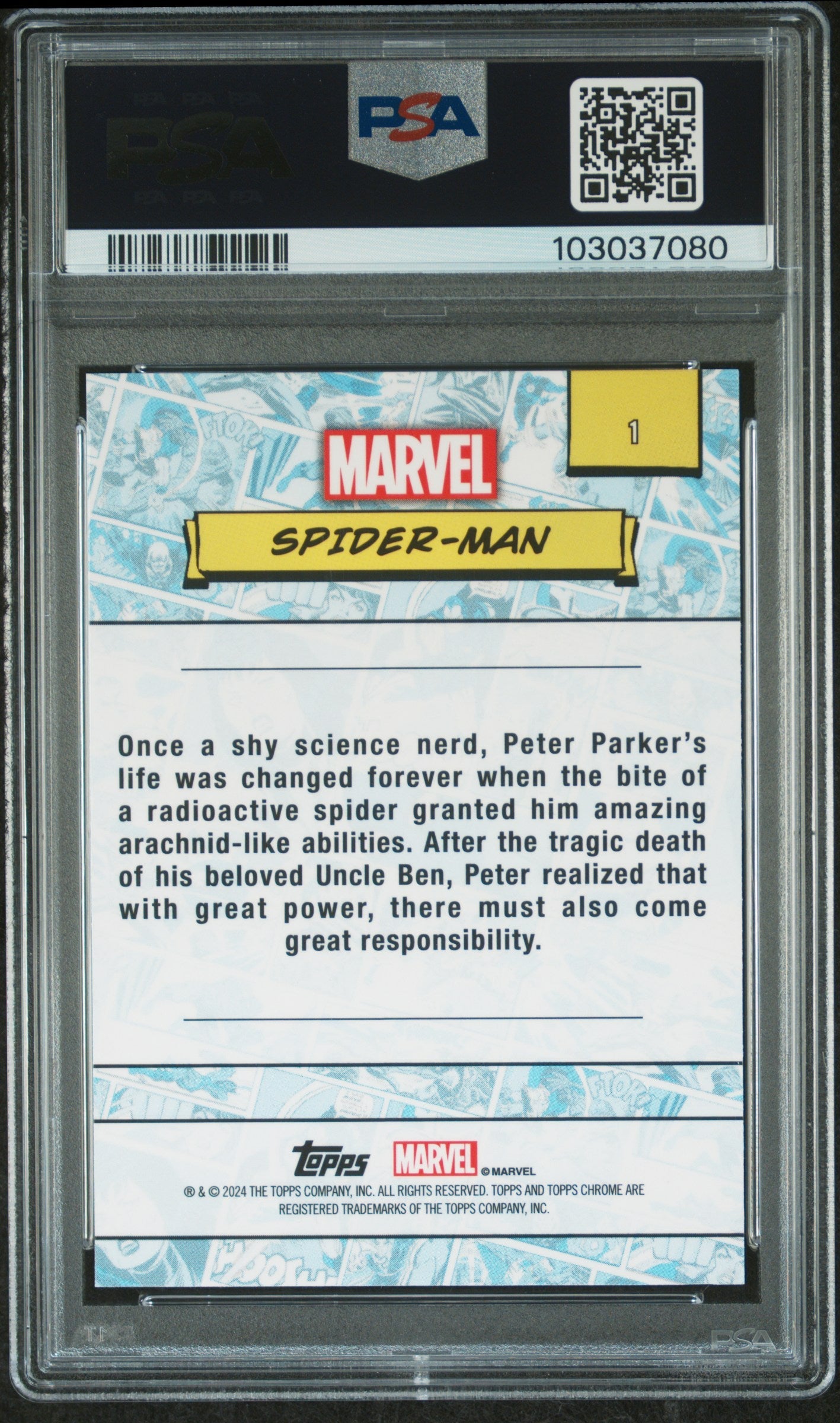 Spider-Man #1 PSA 9 Topps Chrome Marvel 2024、mySite、waistdrama