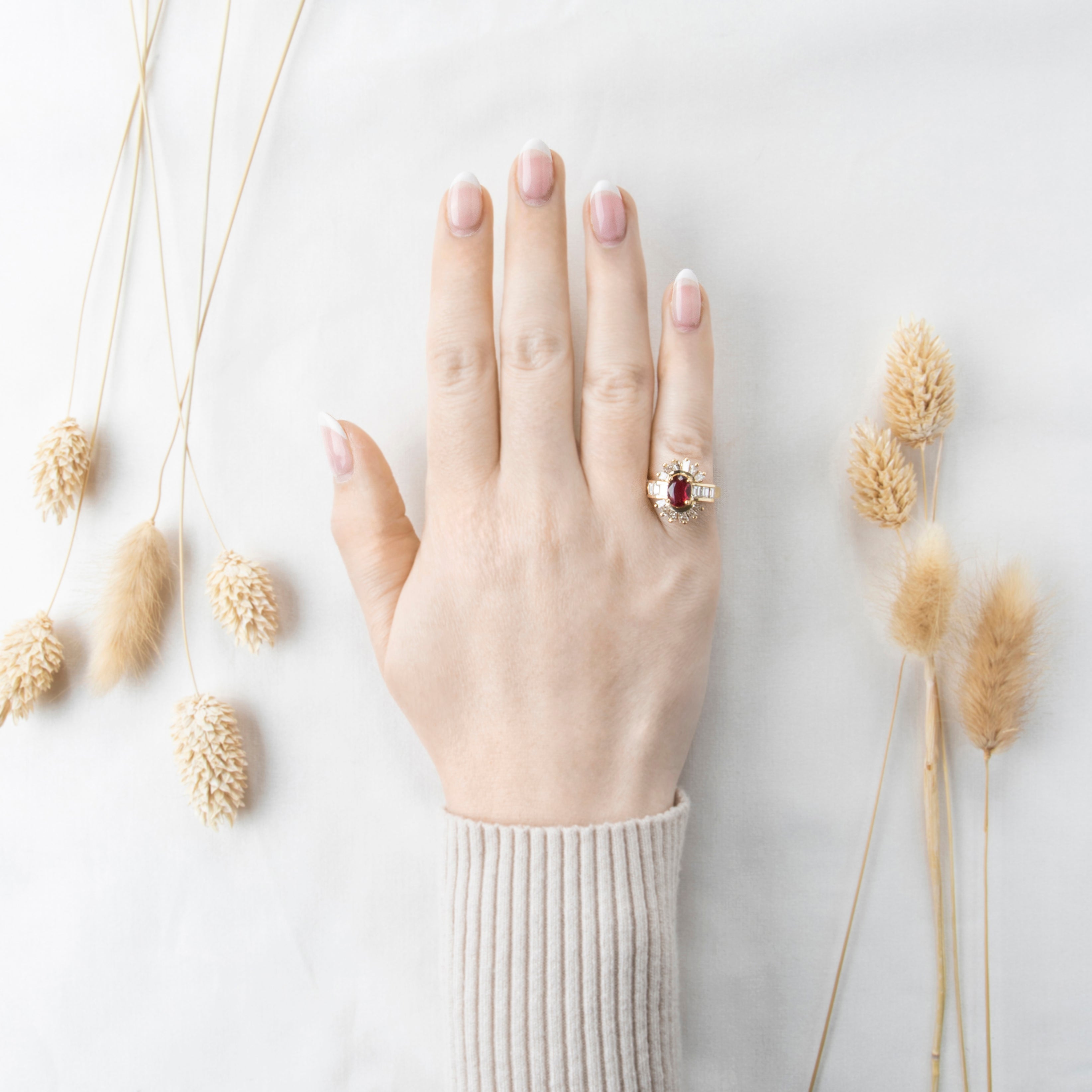 Vintage Stunning 14k Yellow Gold Tourmaline 1.5cttw Diamond Ballerina Halo Ring、mySite、hinf8tx79