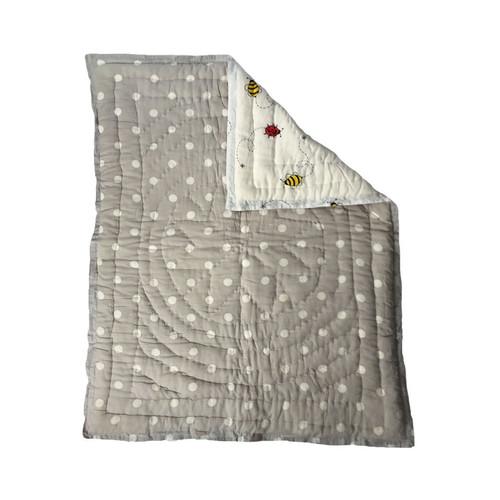 Bee and Lady Bug Handmade Quilted Baby Blanket Beautiful Quality、mySite、g9winljtr