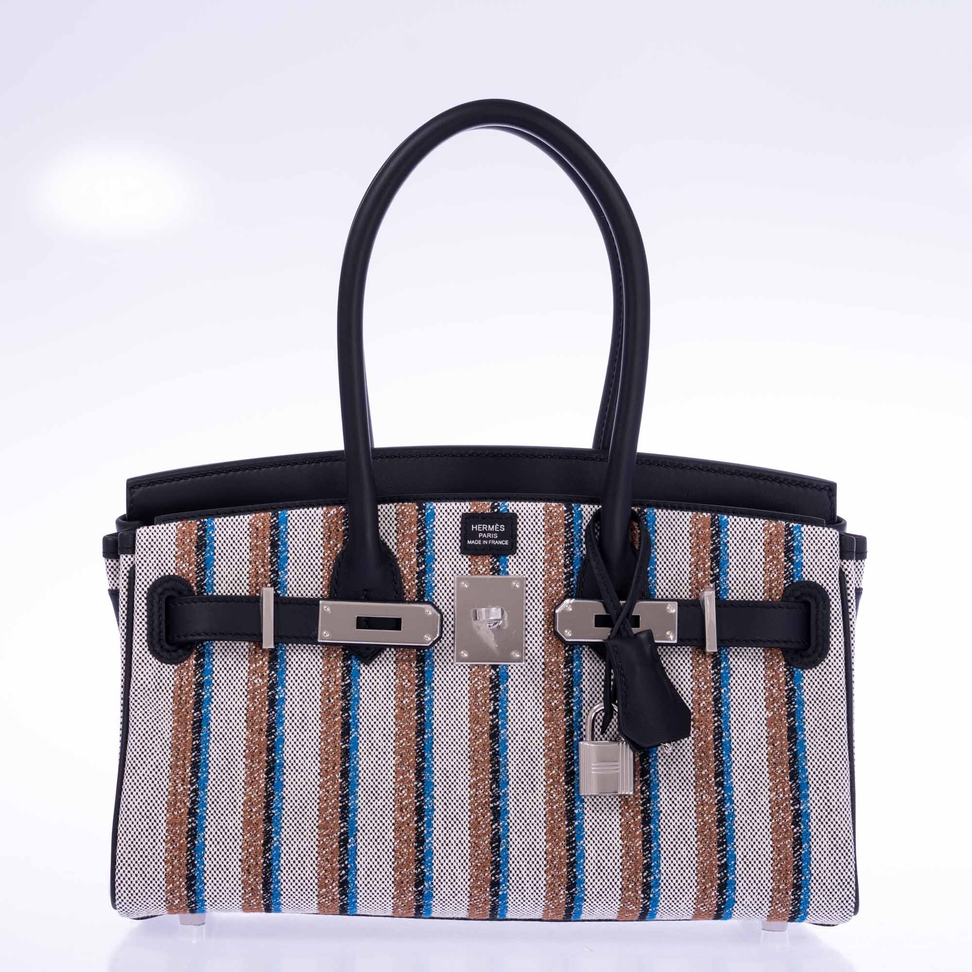 Hermès Birkin Shoulder Light 29 in Black Evercolor and Embroidered Toile Palladium Hardware、mySite、garminoutage.com