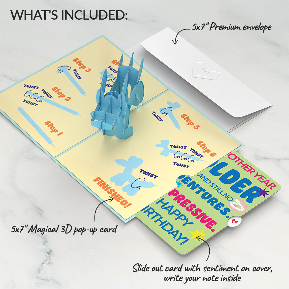 Birthday Balloon Animal Pop-Up Card and Sentiment Set、mySite、solidvoid