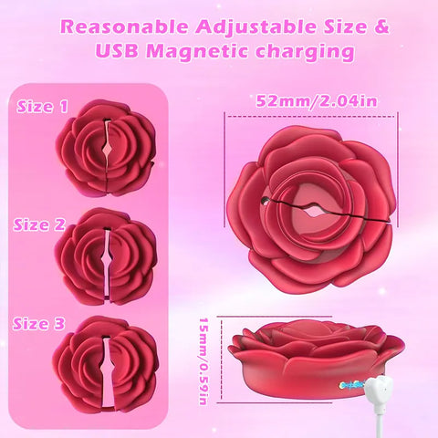 Rose Nipple Vibrator with Remote
