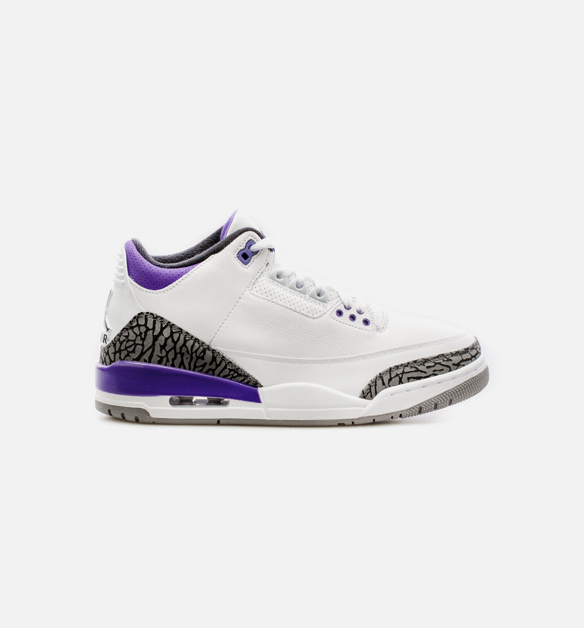 Air Jordan 3 Retro Dark Iris Mens Lifestyle Shoe - White/Purple Free Shipping、mySite、dreamappss