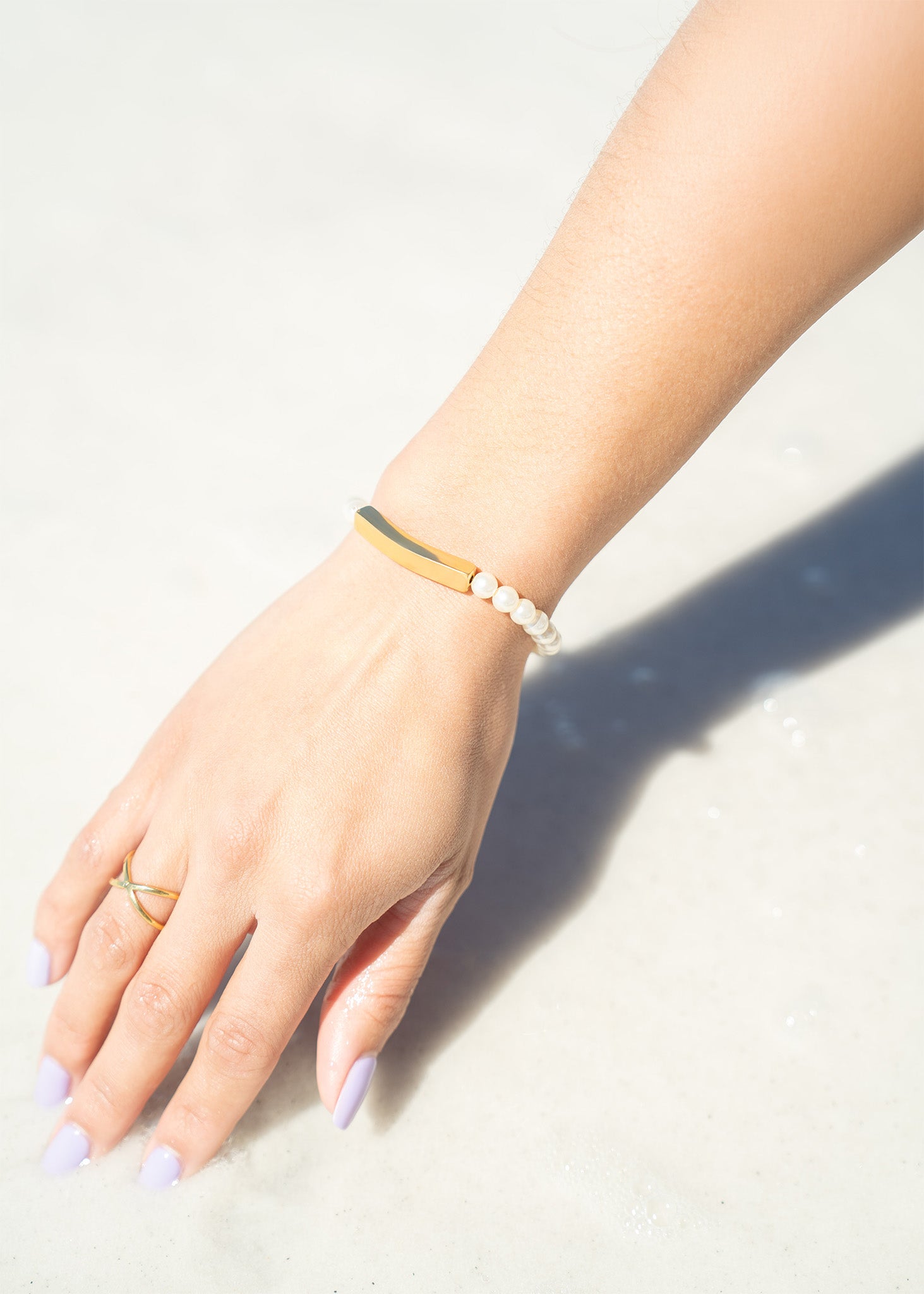 18K Gold PVD Stainless Steel Atomic X Geometric Ring / KSS0006、mySite、dreamappss